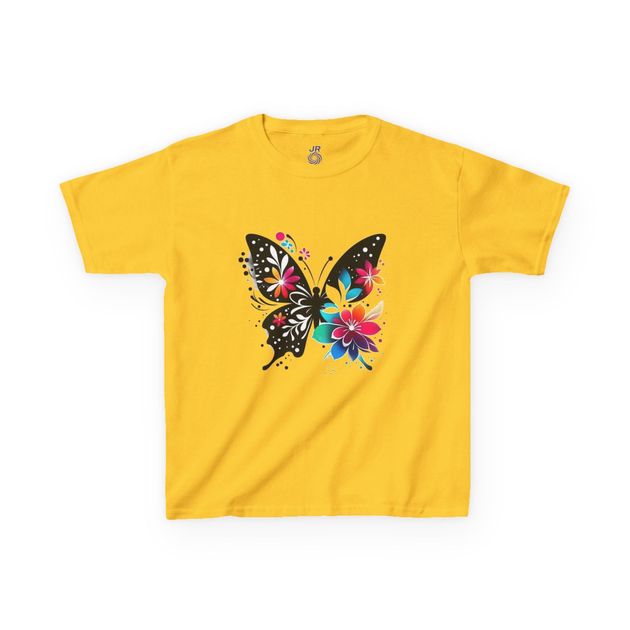 Colorful Butterfly Kids T-Shirt, Fun Summer Tee, Gift for Kids, Cute Butterfly Design, Toddler Summer Apparel, Artful Kids Wear