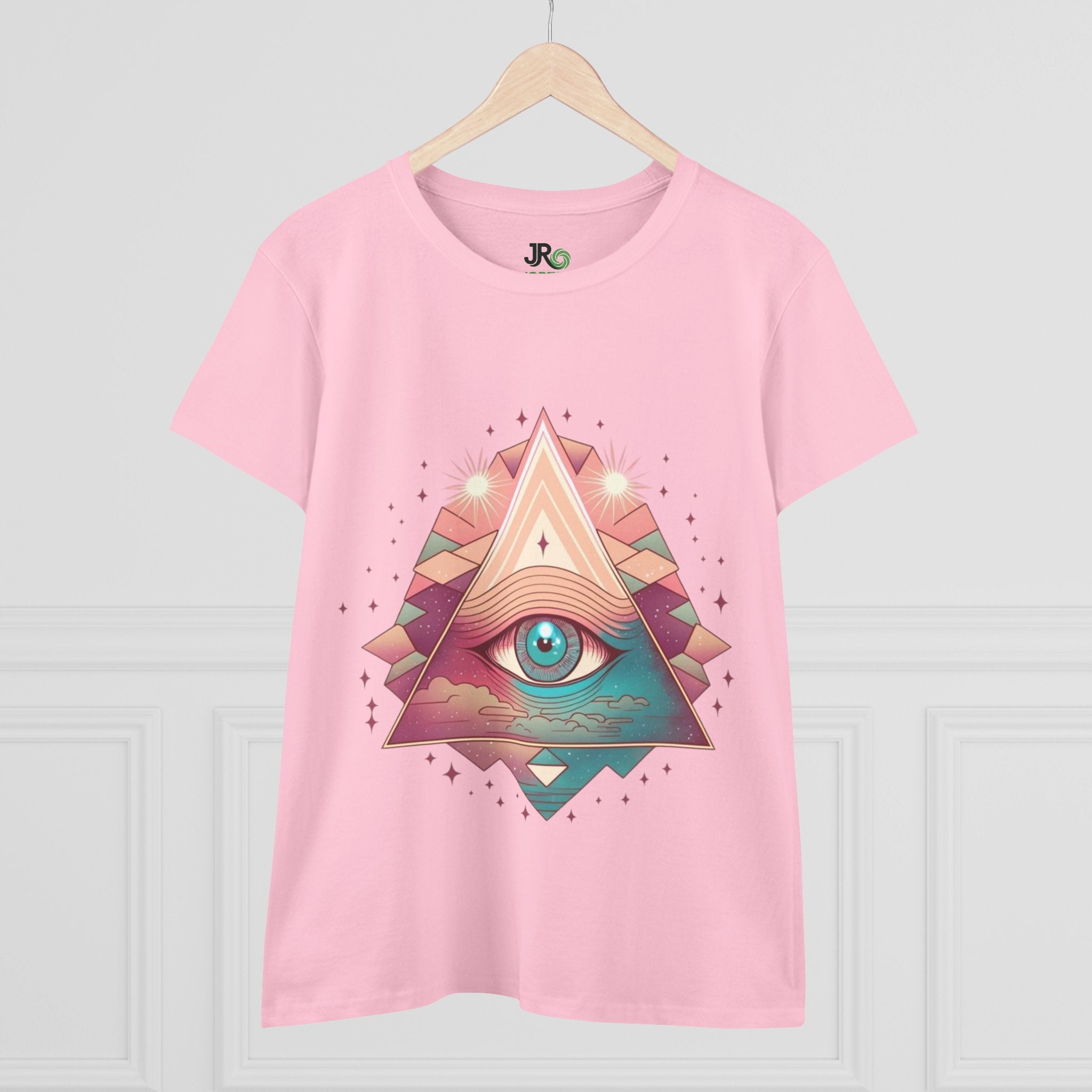 Mystical Eye Graphic Tee, Boho T-Shirt for Women, Casual Summer Shirt, Symbolic Gift, Unique Festival Wear, Psychedelic Apparel