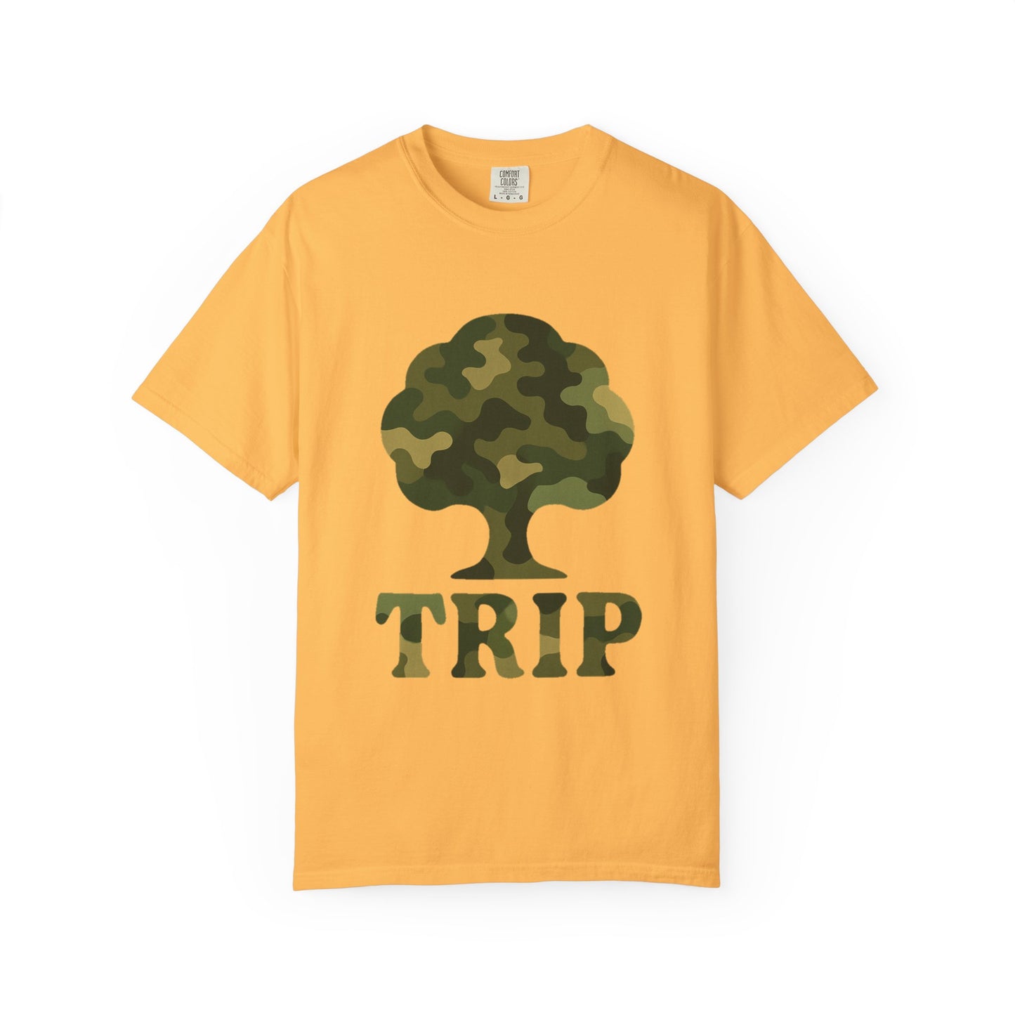 Camo Tree Trip T-Shirt - 👍 Unisex Casual Tee, Nature Lover Gift, Adventure Wear, Outdoor Enthusiast, Travel Apparel