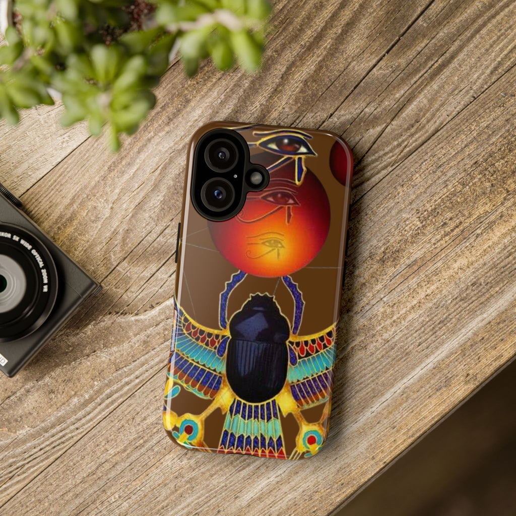 Egyptian Scarab Phone Case | Tough Cases for Unique Style, Protective Cases, Artistic Phone Covers, Gifts for Art Lovers