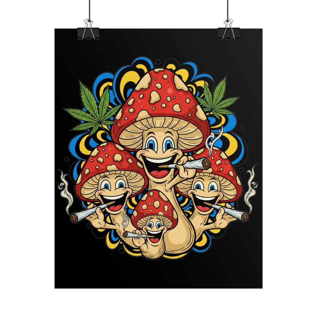 Whimsical Mushroom Art Prints, Psychedelic Decor, Unique Wall Art, Gift for Mushroom Lovers, Bohemian Home Decor