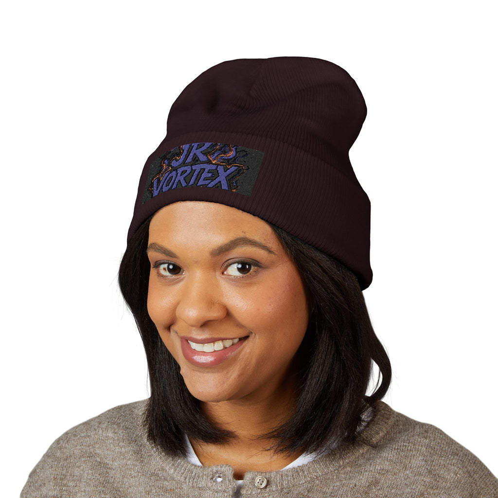 Beanie Hat Embroidered with JR Vortex Design