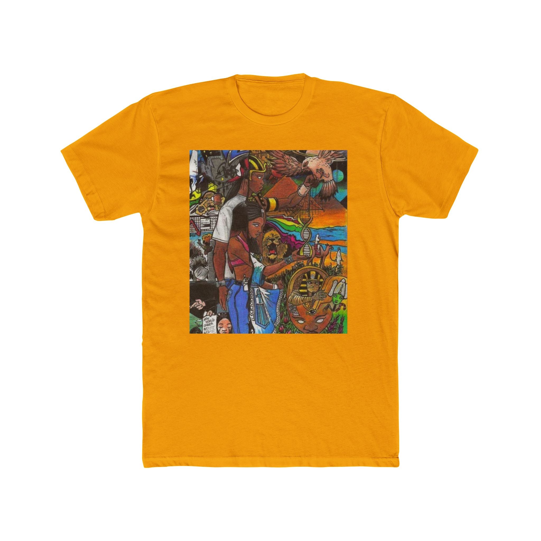 Colorful Artistic Unisex Crew Tee - Unique Graphic T-Shirt for Art Lovers, Casual Wear, Gift for Creatives, Everyday Style, Festival Apparel