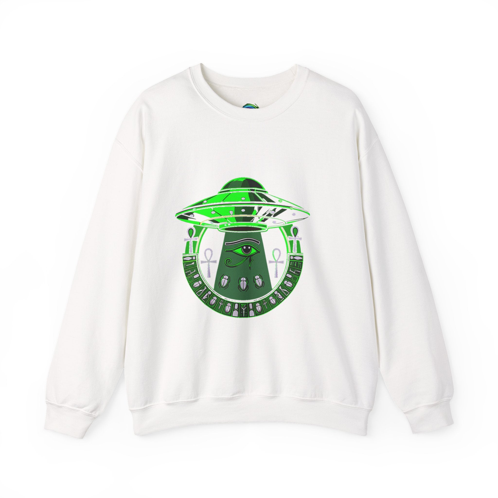 Alien Abduction Graphic Sweatshirt, Cozy Unisex Crewneck, UFO Lover Gift, Space-Themed Apparel, Casual Everyday Wear