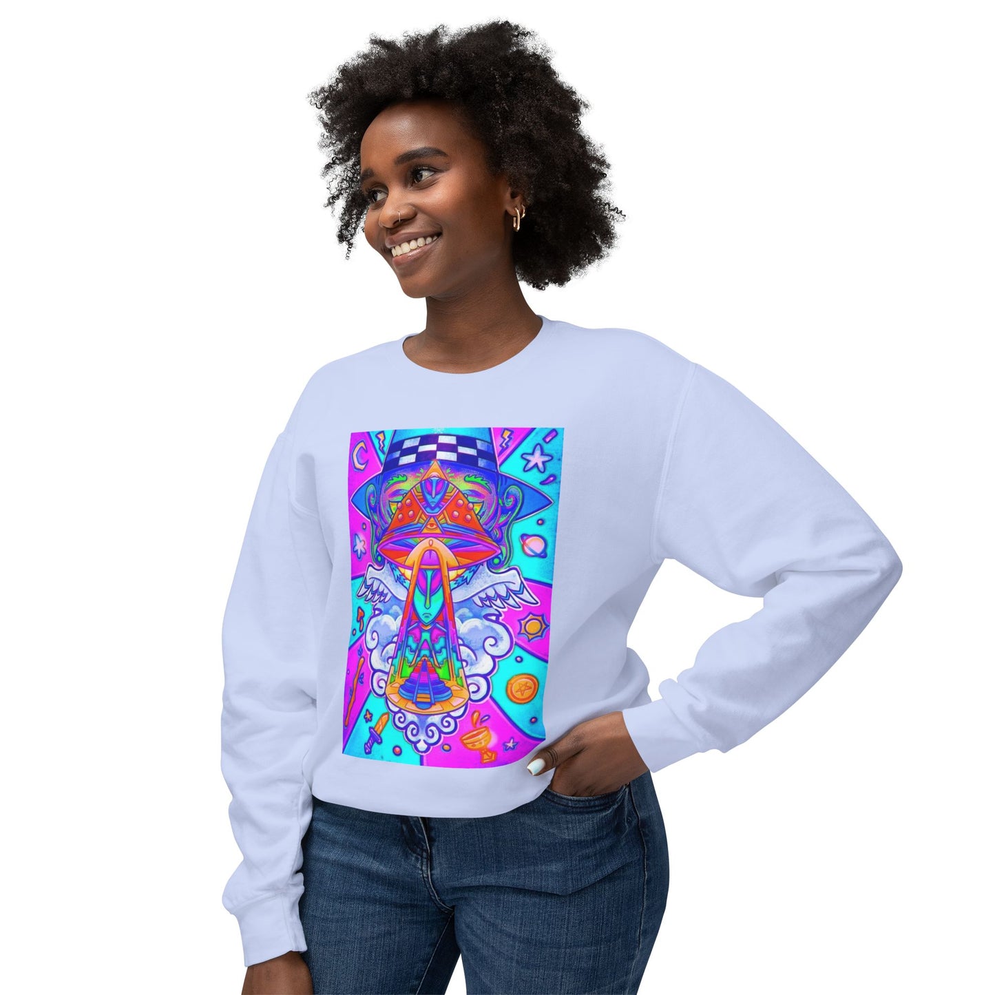 Psychedelic Art Crewneck Sweatshirt, Colorful Art Pullover, Unique Graphic Sweatshirt, Perfect Gift for Artists, Cozy Casual Wear
