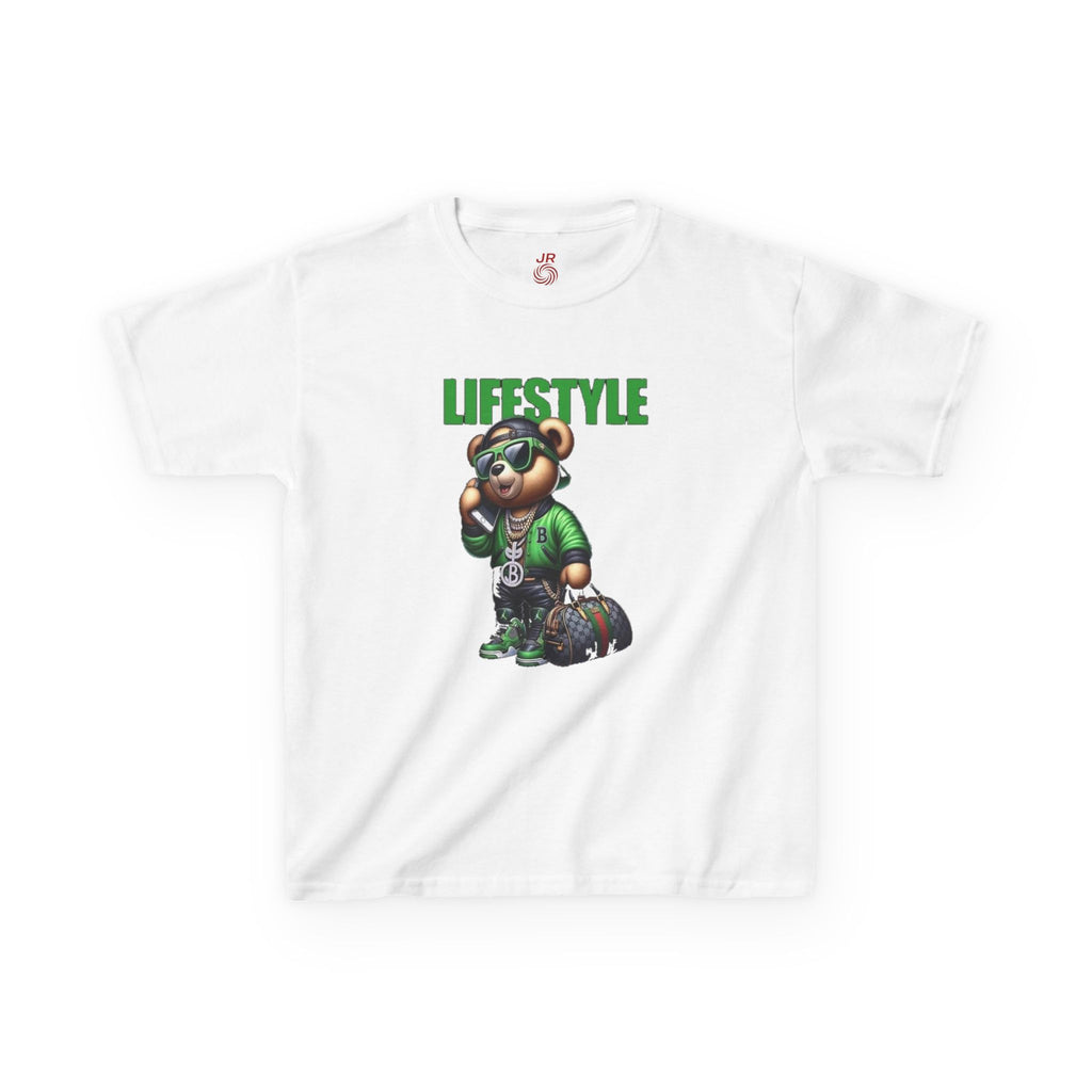 Kids Lifestyle Bear Graphic Tee, Cool Kids T-Shirt, Trendy Youth Shirt, Graphic Cotton Tee for Boys and Girls, Fun Casual Wear