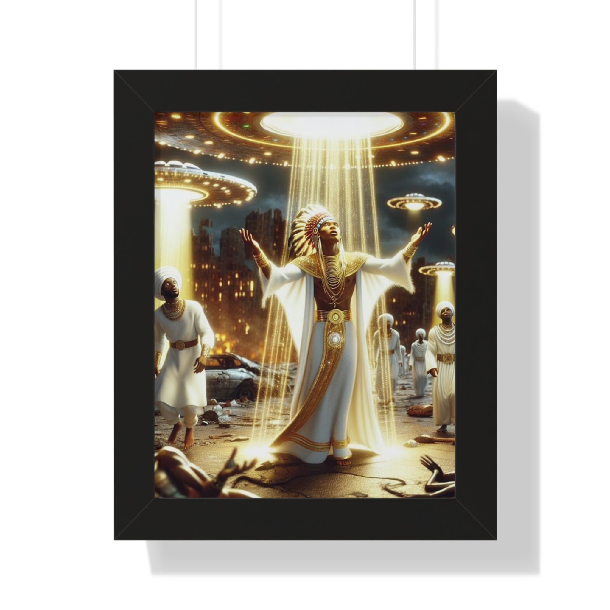 Framed Vertical Poster of Extraterrestrial Encounter, Sci-Fi Wall Art, Unique Home Decor, Gift for Alien Enthusiasts, Vintage Style [...]