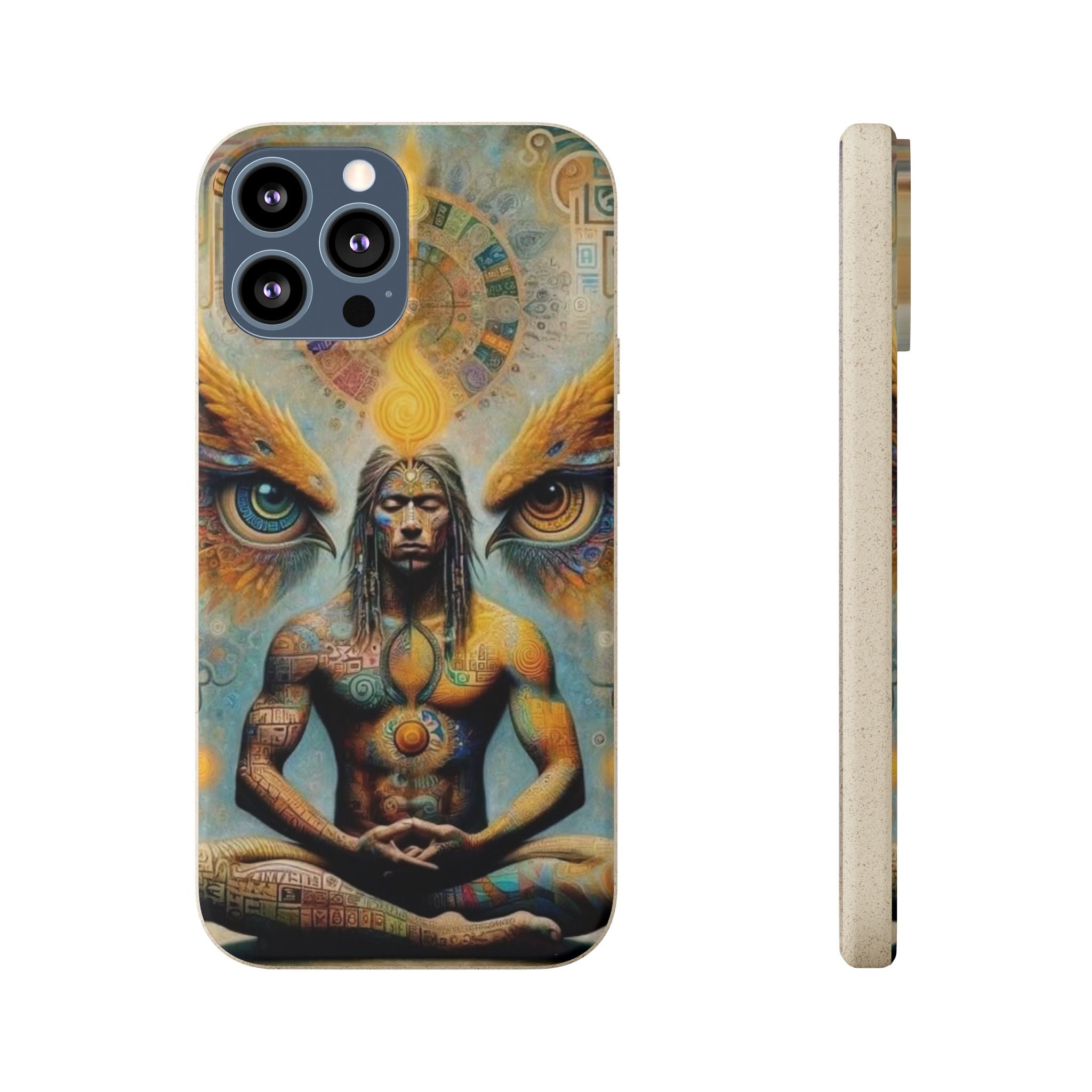 Eco-Friendly Biodegradable Phone Case with Spiritual Design