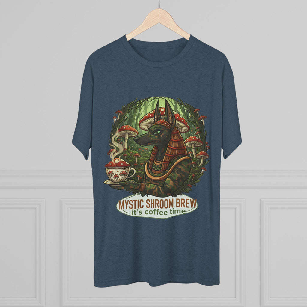 Mystic Shroom Brew Tee, Coffee Lover Shirt, Unisex Graphic Tee, Casual Wear, Nature Inspired Apparel, Unique Gift for Him or Her