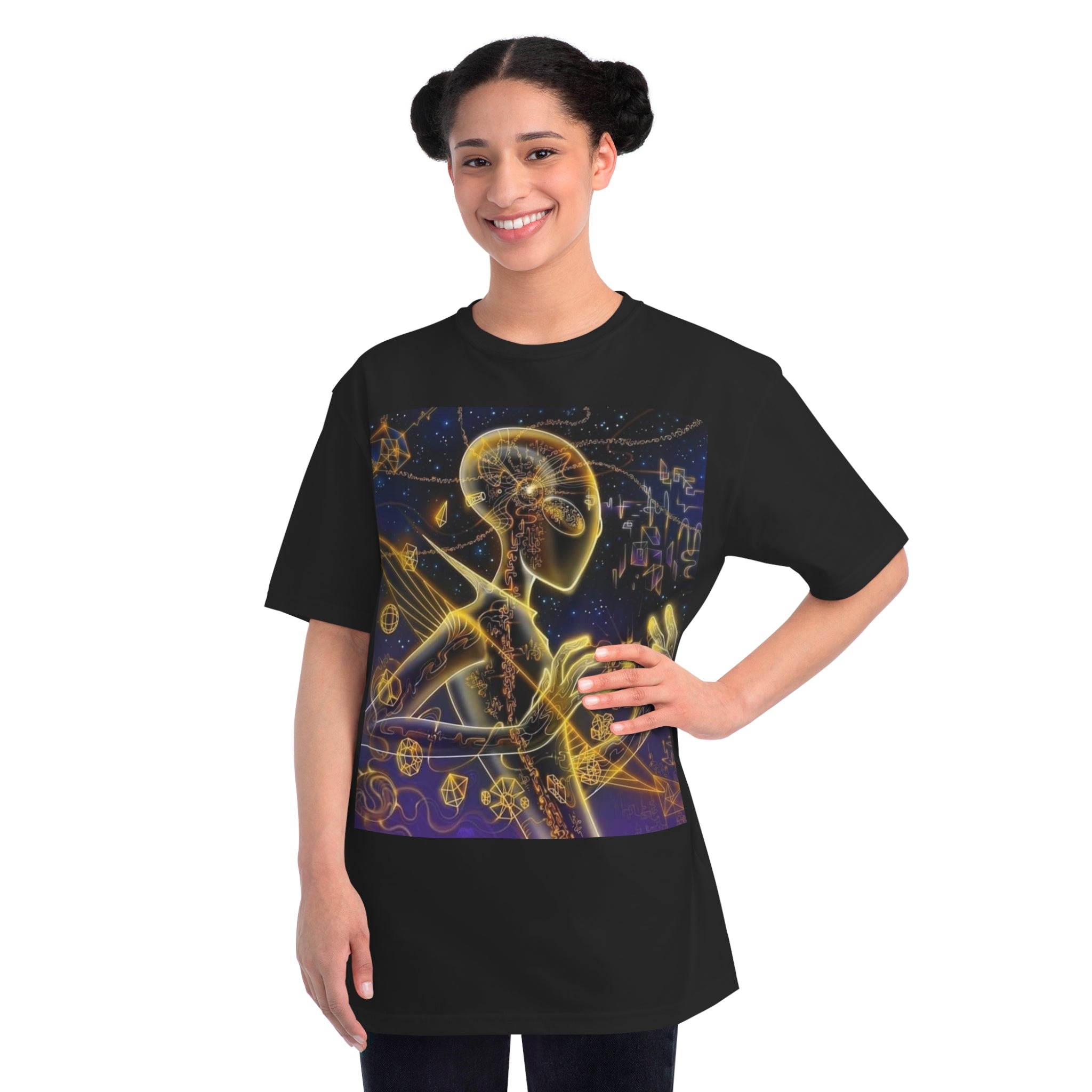 Cosmic Vibes T-Shirt - Alien👽🛸🔖 Design, Unisex Tee, Music Festival Shirt, Gifts for Space Lovers, Casual Wear, Unique Art T-Shirt