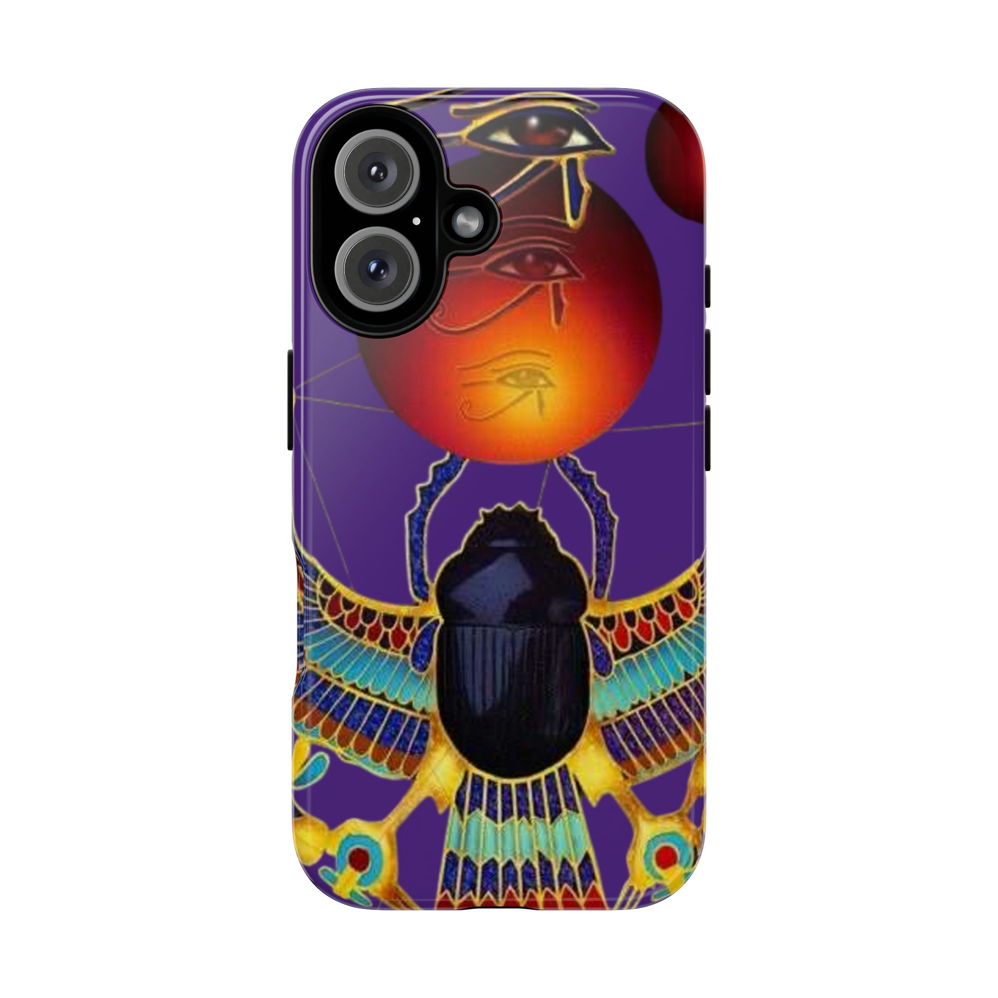 Colorful Phone Case with Egyptian-Inspired Design, Tough Cases for Gift, Phone Protection, Unique Accessories, Festival Style, Phone Cover