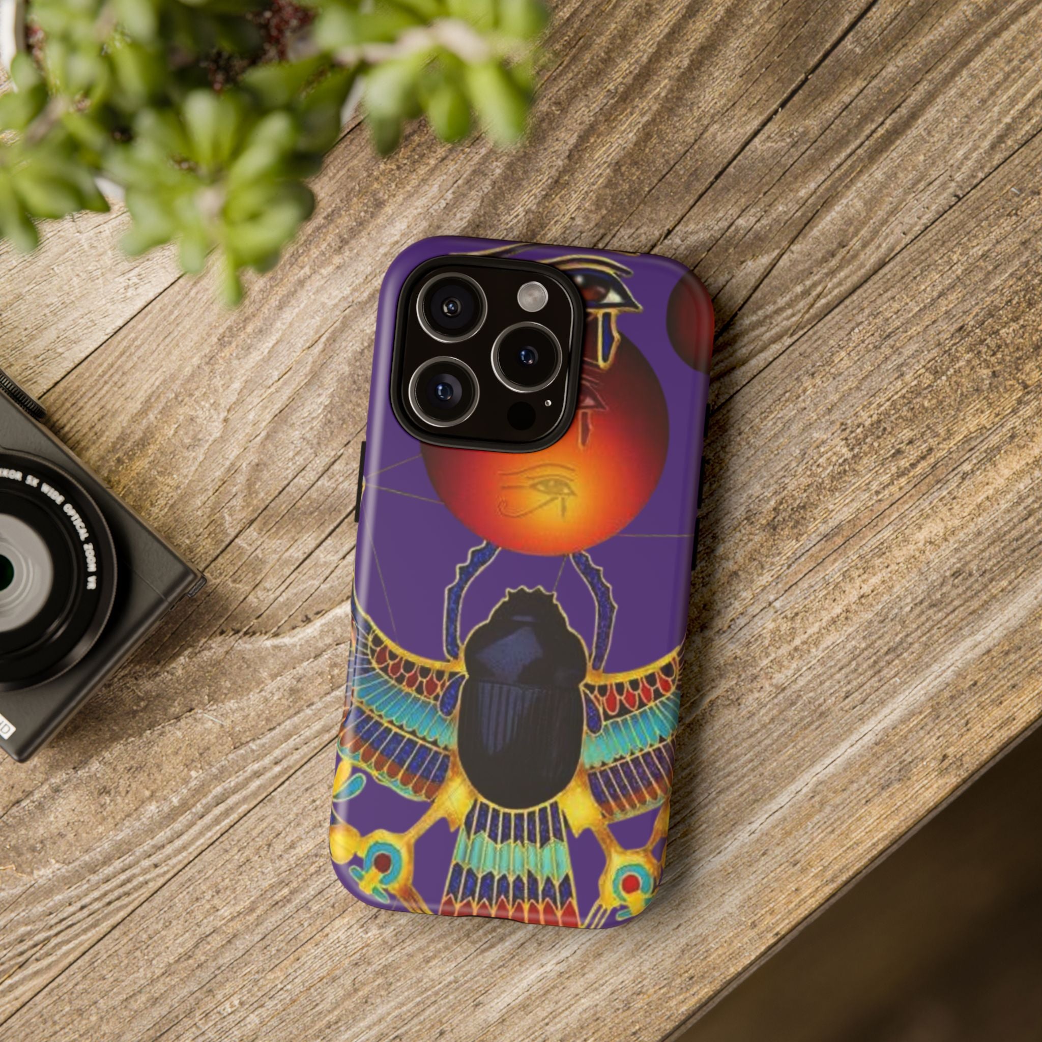 Colorful Phone Case with Egyptian-Inspired Design, Tough Cases for Gift, Phone Protection, Unique Accessories, Festival Style, Phone Cover