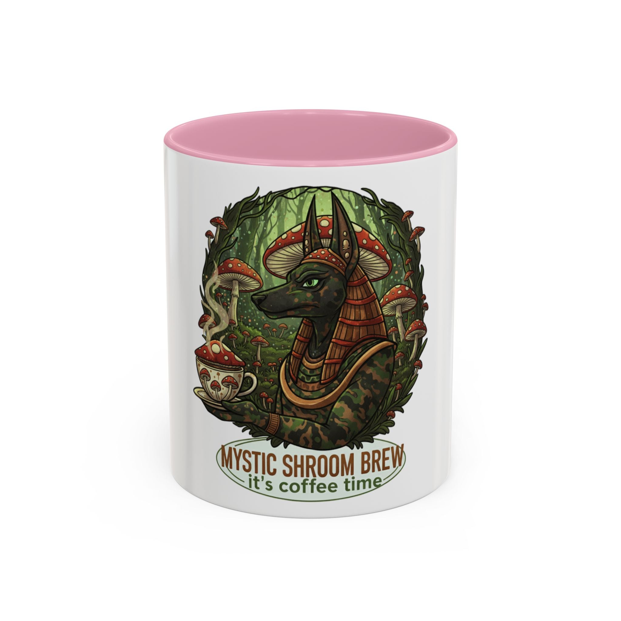 Mystic Shroom Brew Coffee Mug, Colorful Ceramic Cup for Coffee Lovers, Unique Gift for Birthdays, Housewarming, and Nature Enthusiasts