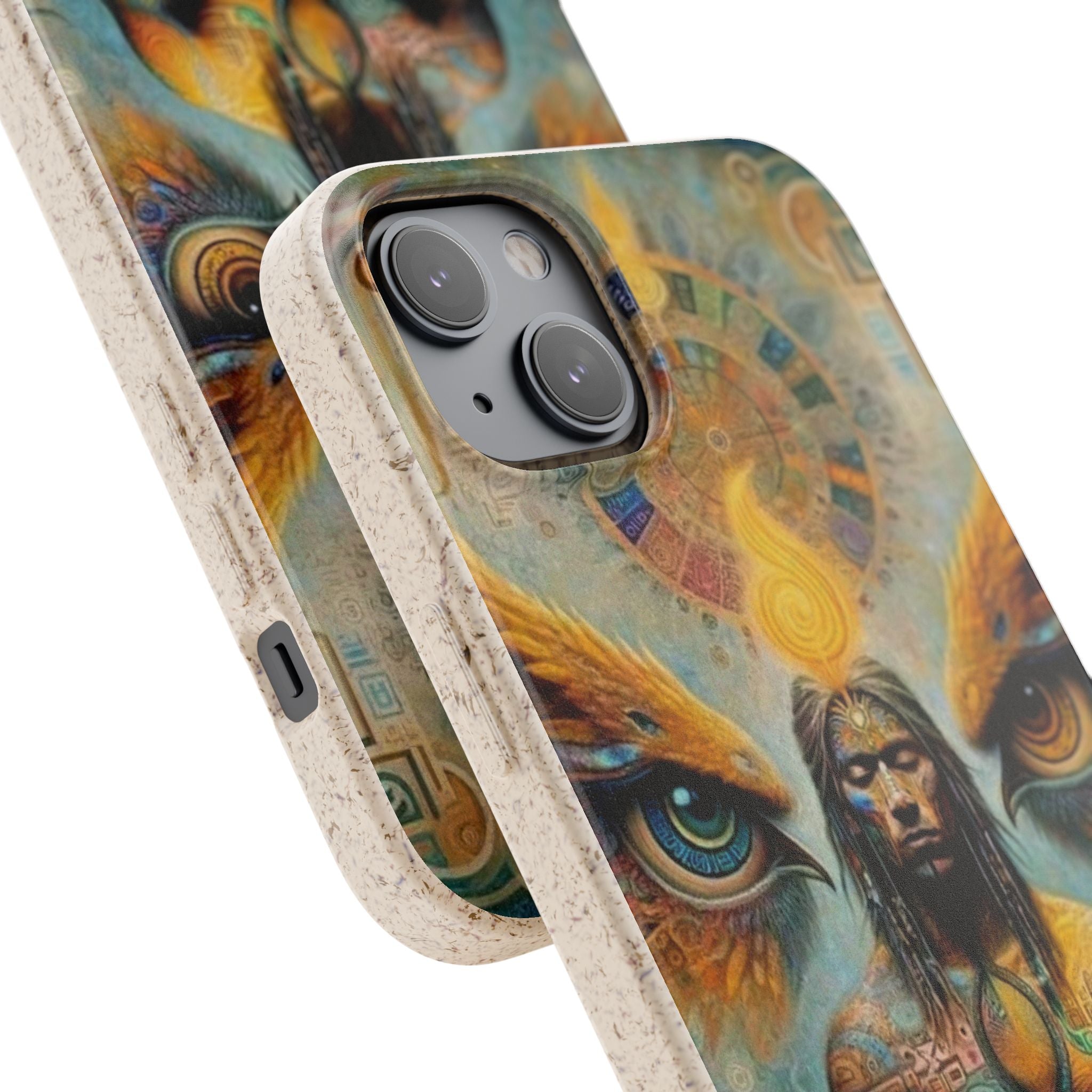 Eco-Friendly Biodegradable Phone Case with Spiritual Design