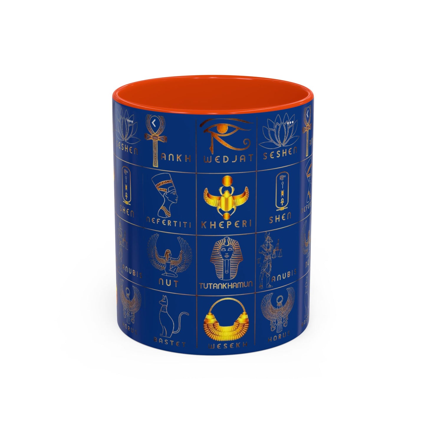 Egyptian Themed Mug, Colorful Coffee Cup, Unique Gift for Her, Art Print Mug, Home Decor, Office Tumbler, Coffee Lover Gift
