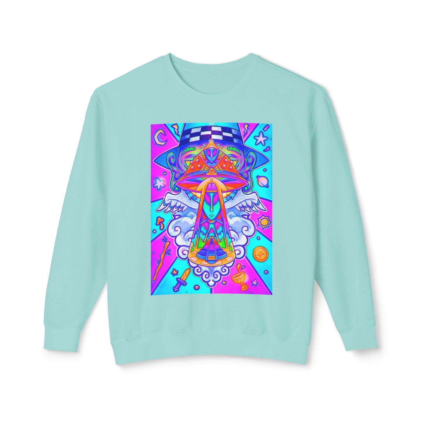 Psychedelic Art Crewneck Sweatshirt, Colorful Art Pullover, Unique Graphic Sweatshirt, Perfect Gift for Artists, Cozy Casual Wear
