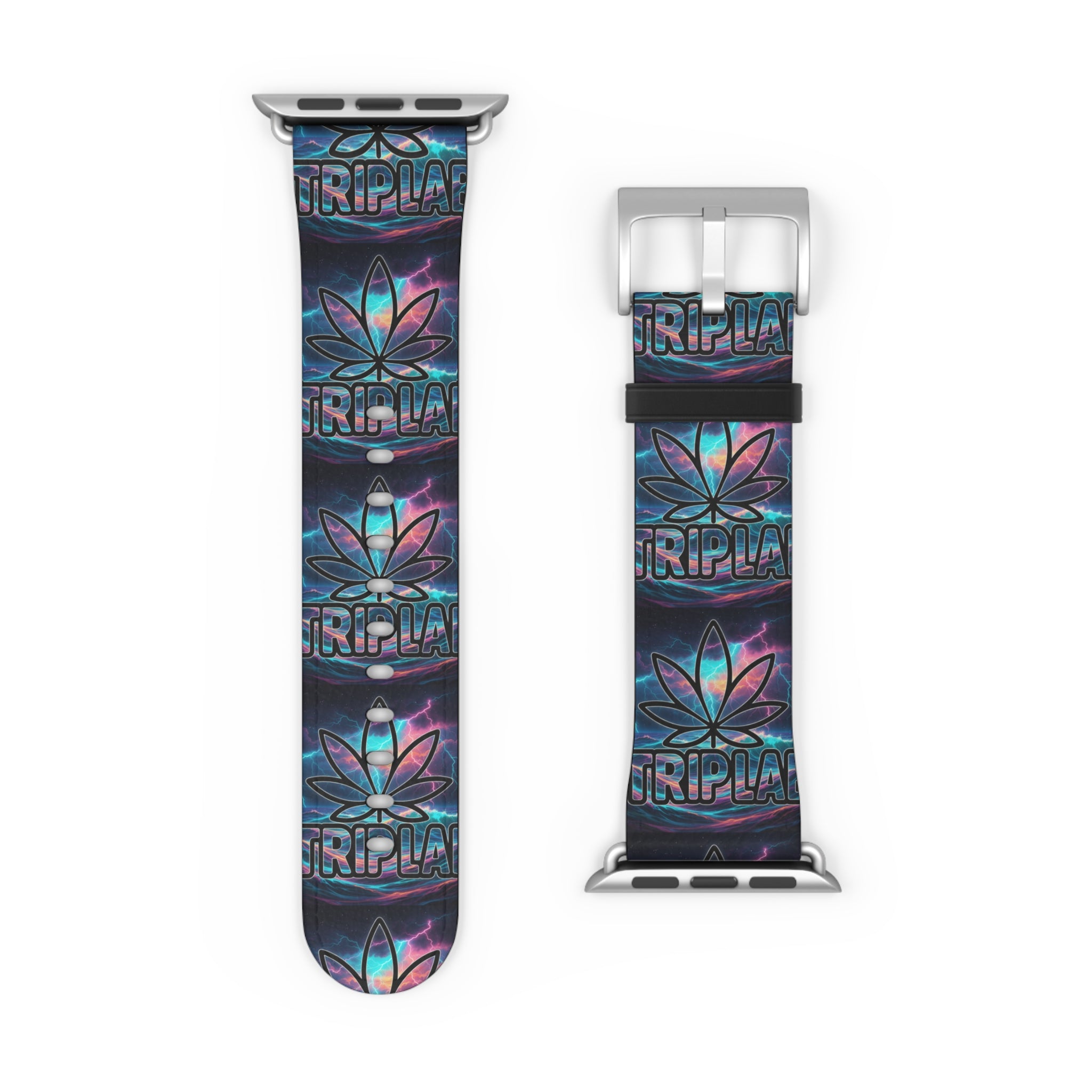Galaxy Lotus Watch Band — Colorful Floral Pattern Apple Watch Strap