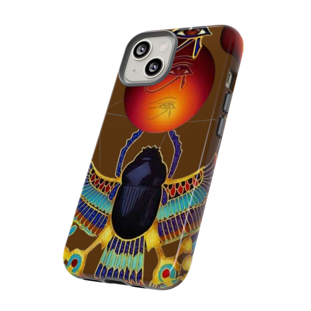 Egyptian Scarab Phone Case | Tough Cases for Unique Style, Protective Cases, Artistic Phone Covers, Gifts for Art Lovers