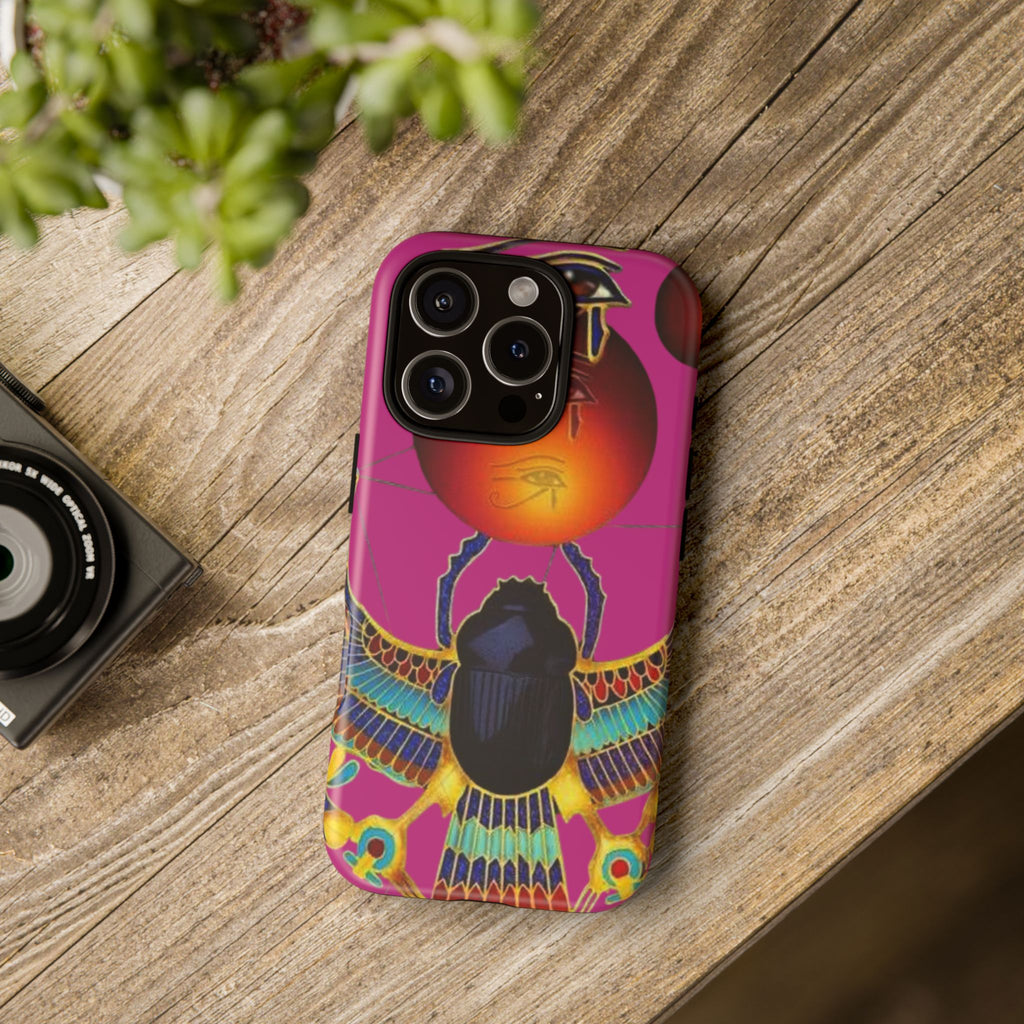 Vibrant Phone Case with Egyptian Inspired Design, Durable Phone Cover, Unique Gift for Her, Artful Accessory for Everyday Use