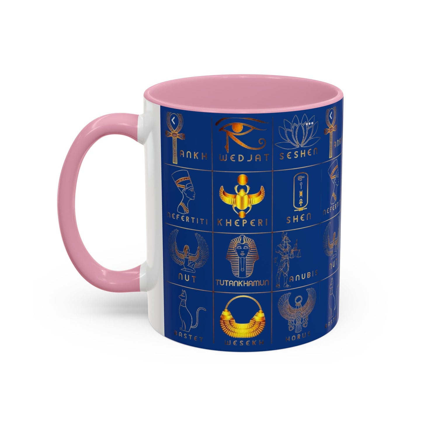 Egyptian Themed Mug, Colorful Coffee Cup, Unique Gift for Her, Art Print Mug, Home Decor, Office Tumbler, Coffee Lover Gift