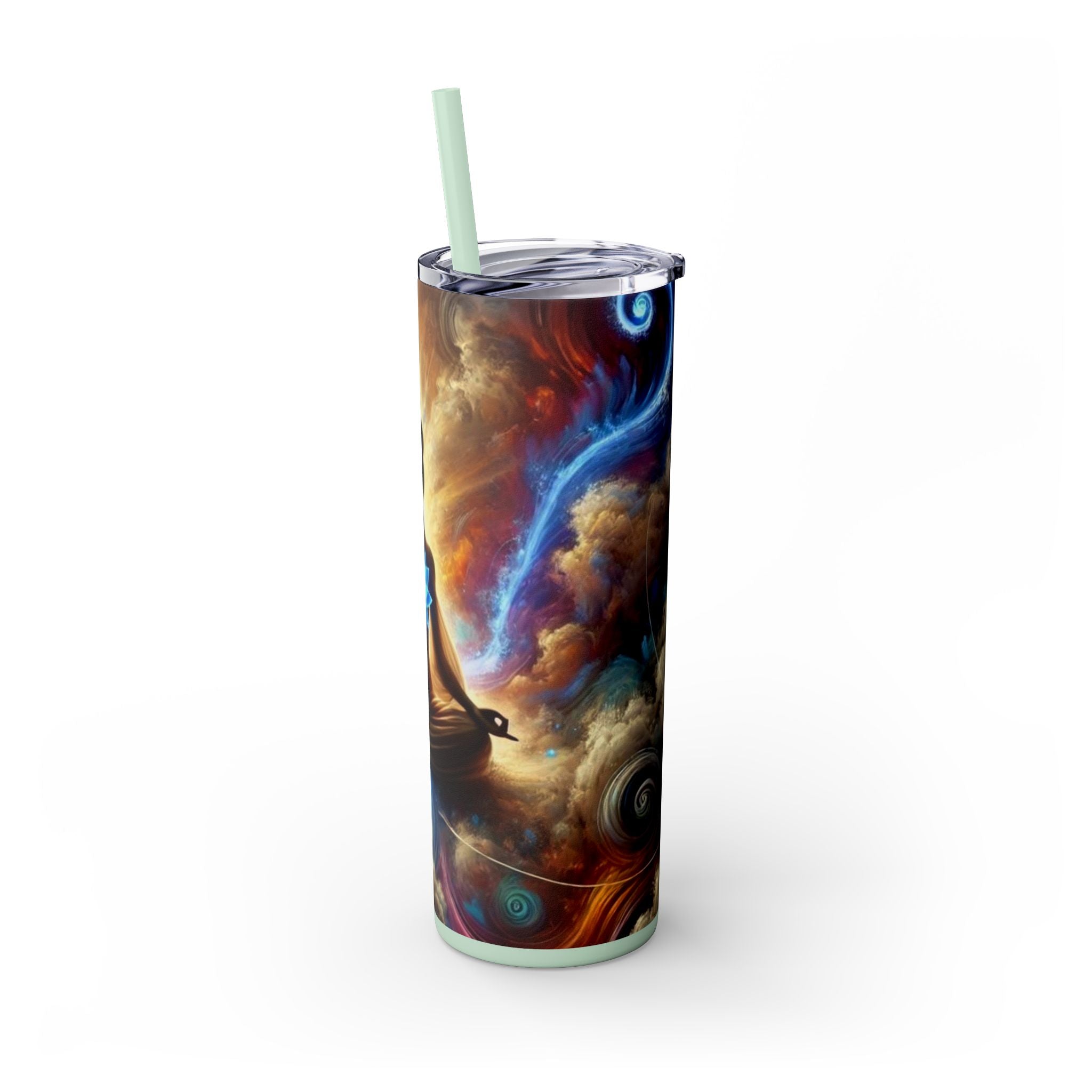 Meditation Lotus Skinny Tumbler - 20oz Travel Cup, Yoga Water Bottle, Spiritual Gift, Eco-friendly Drinkware, Wellness Drink Tumbler, [...]