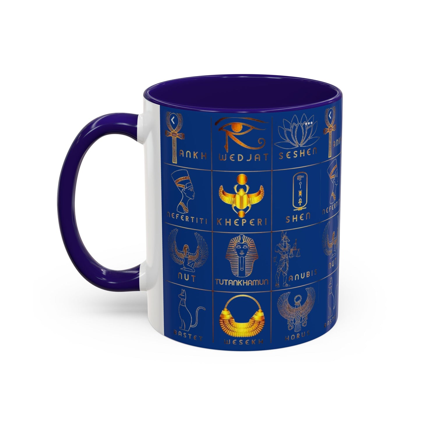 Egyptian Themed Mug, Colorful Coffee Cup, Unique Gift for Her, Art Print Mug, Home Decor, Office Tumbler, Coffee Lover Gift