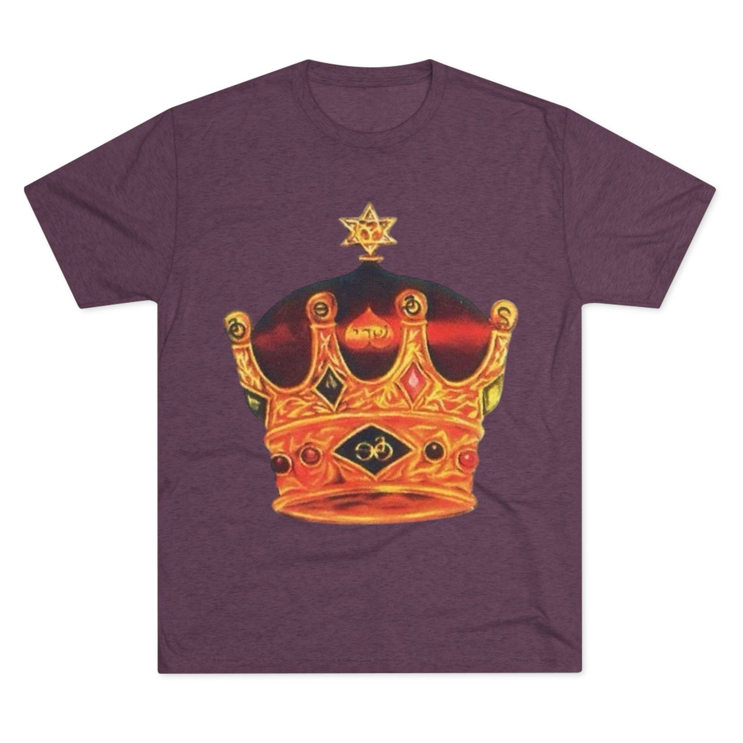 Crowned Glory Tee | Unisex Tri-Blend Crew Tee, King Shirt for Royalty, Everyday Casual Wear, Gift for Birthday, Unique Art Tee