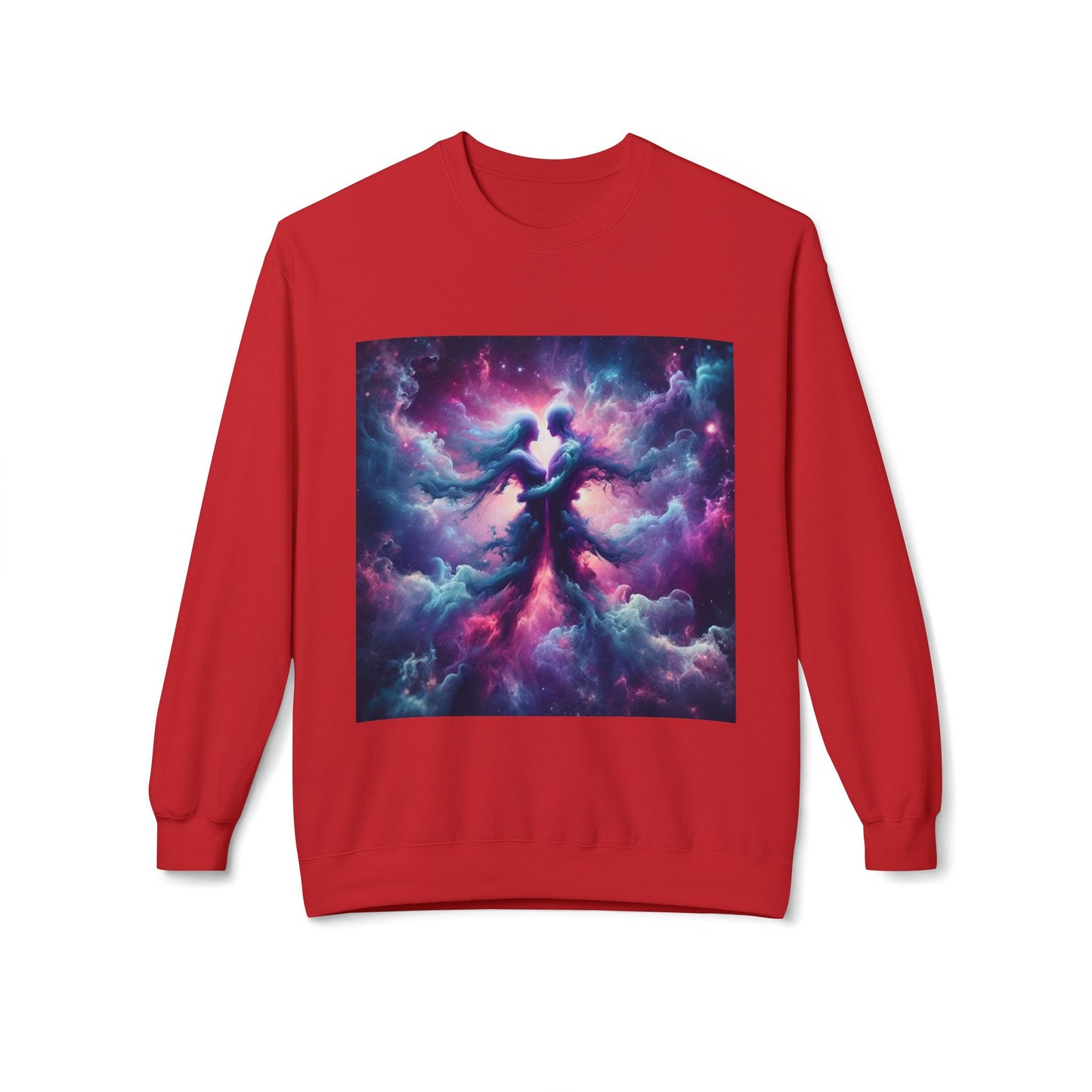 Cosmic Vibes Crewneck Sweatshirt | Unisex Midweight Fleece | Perfect for Stargazers, Gift for Astronomy Lovers, Space Design