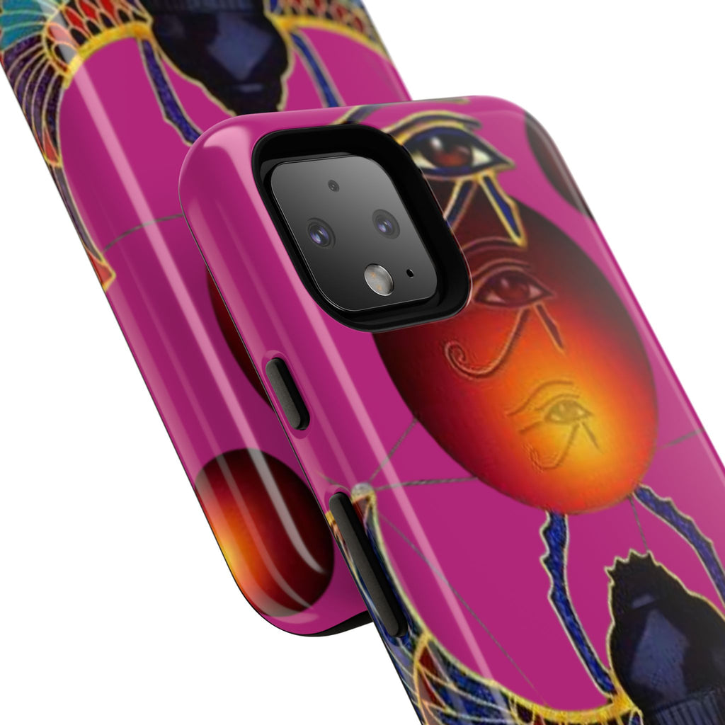 Vibrant Phone Case with Egyptian Inspired Design, Durable Phone Cover, Unique Gift for Her, Artful Accessory for Everyday Use