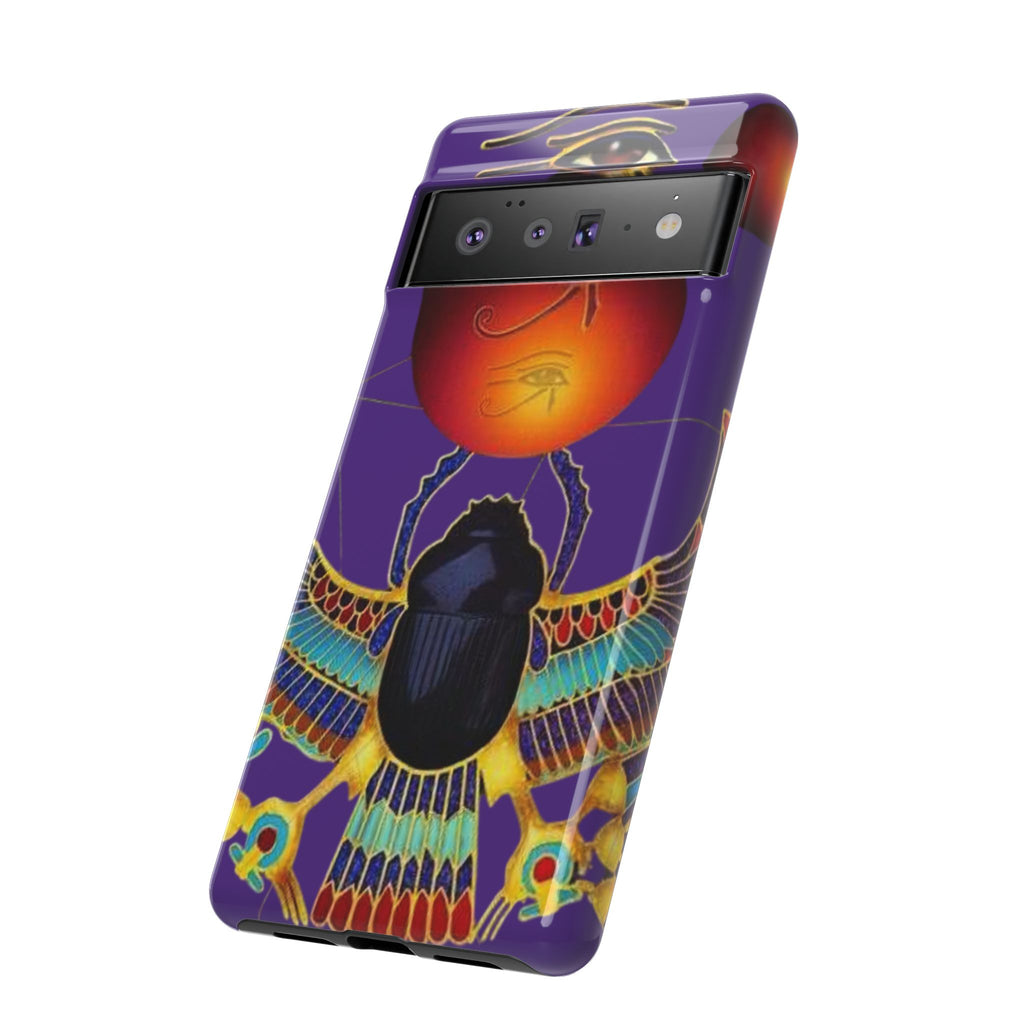 Colorful Phone Case with Egyptian-Inspired Design, Tough Cases for Gift, Phone Protection, Unique Accessories, Festival Style, Phone Cover