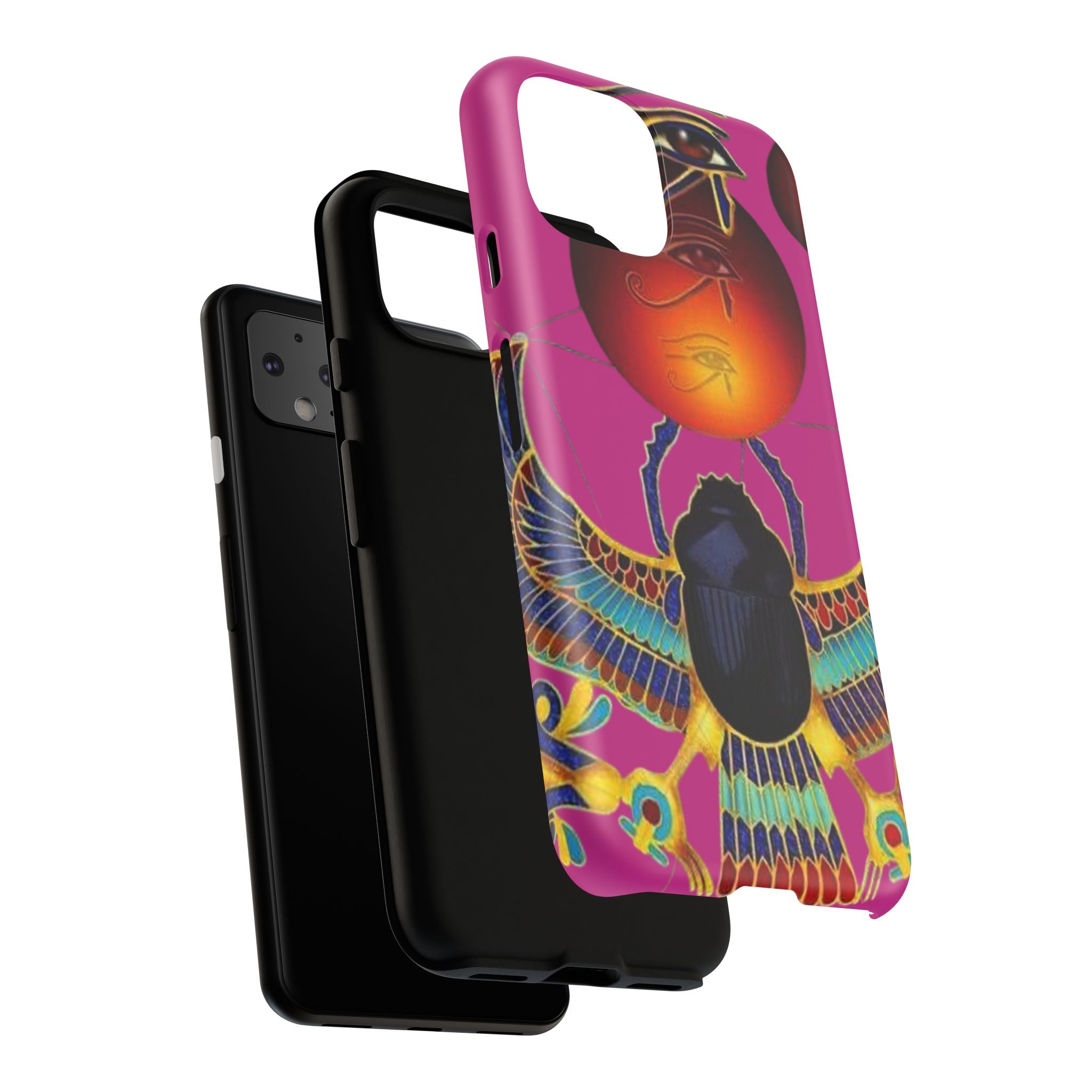 Vibrant Phone Case with Egyptian Inspired Design, Durable Phone Cover, Unique Gift for Her, Artful Accessory for Everyday Use