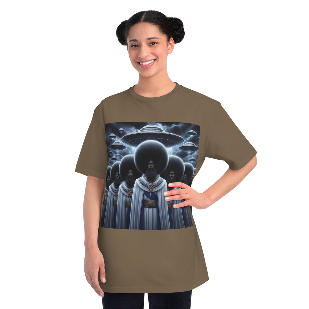 Organic Unisex Classic T-Shirt with Space-Inspired Design, Artistic Tee for Trendsetters, Unique Gift, Comfortable Wear, Cosmic Fashion