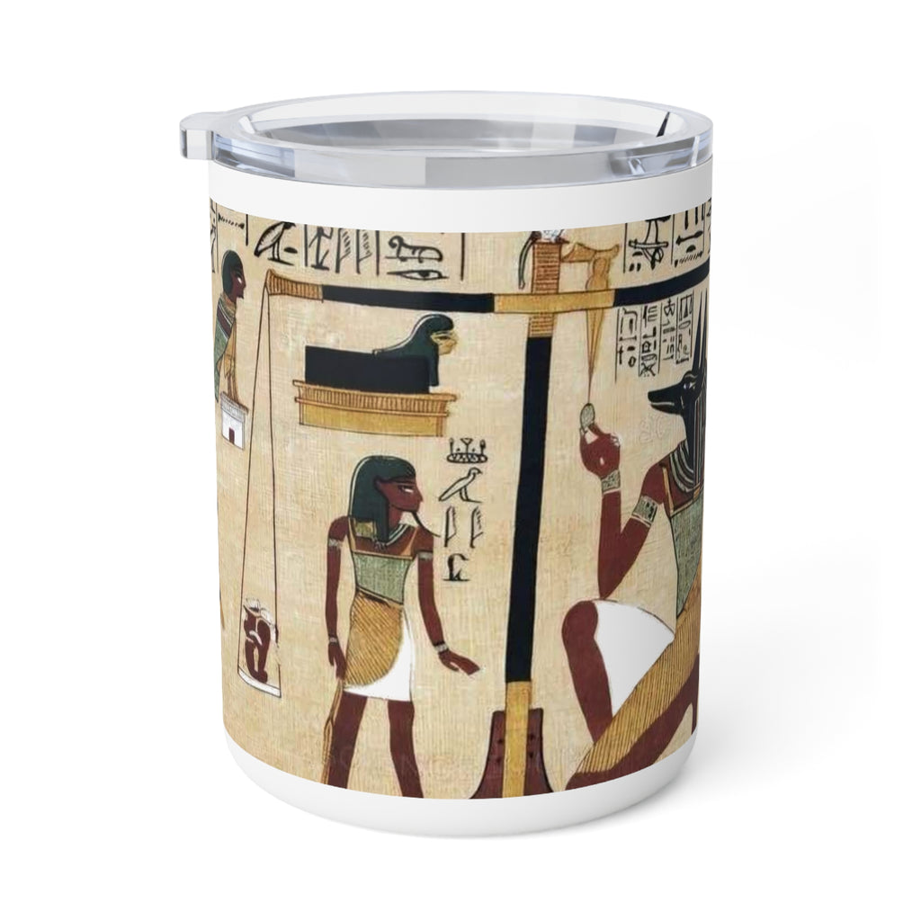 Ancient Egyptian Themed Insulated Coffee Mug - 10oz for Coffee Lovers