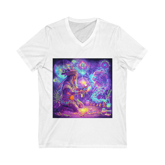 Unisex Jersey Short Sleeve V-Neck Tee