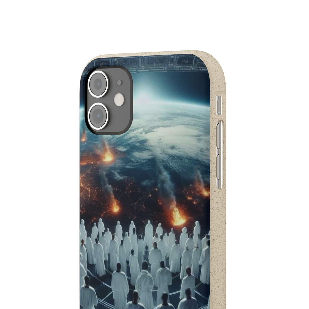 Galactic Gathering Biodegradable Phone Case - Eco-Friendly Cosmic Design