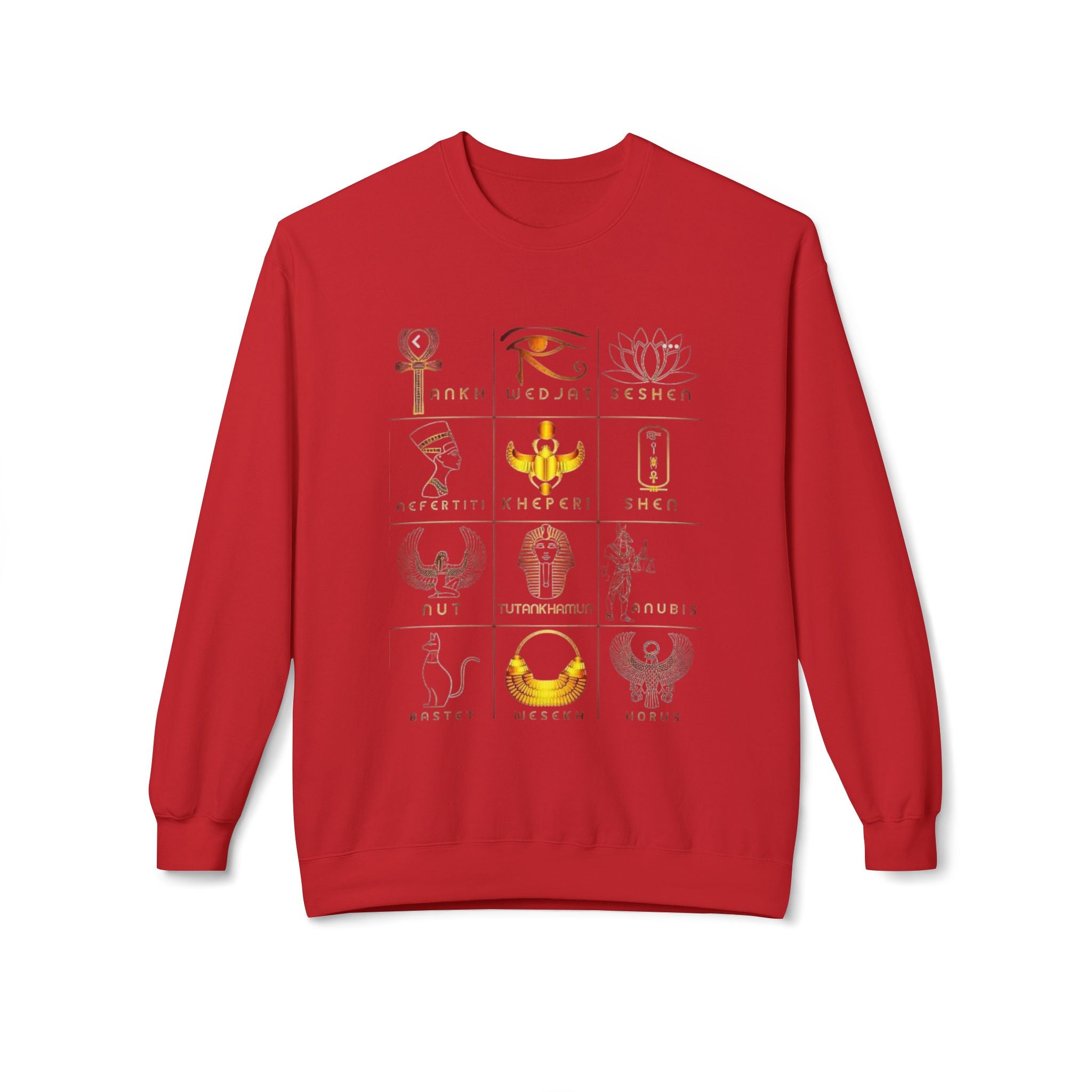 Egyptian Hieroglyphs Sweatshirt, Cozy Crewneck with Ancient Symbols, Unisex Fashion for History Lovers, Gift for Birthdays & Holidays