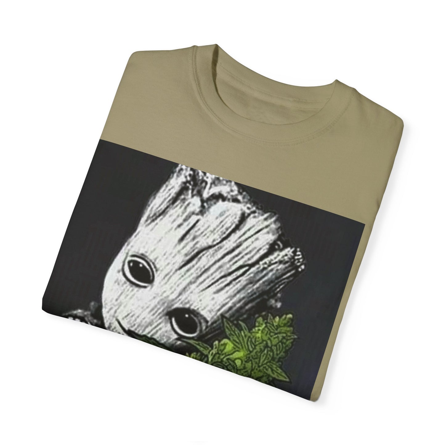 Garment-Dyed T-Shirt - Cute Groot with Plants Graphic