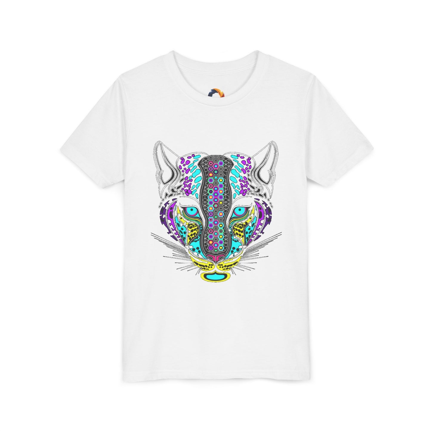Colorful Tiger Youth Tee, Trendy Kids Shirt, Animal Lover Gift, Fun Birthday Apparel, Unique Graphic Tee