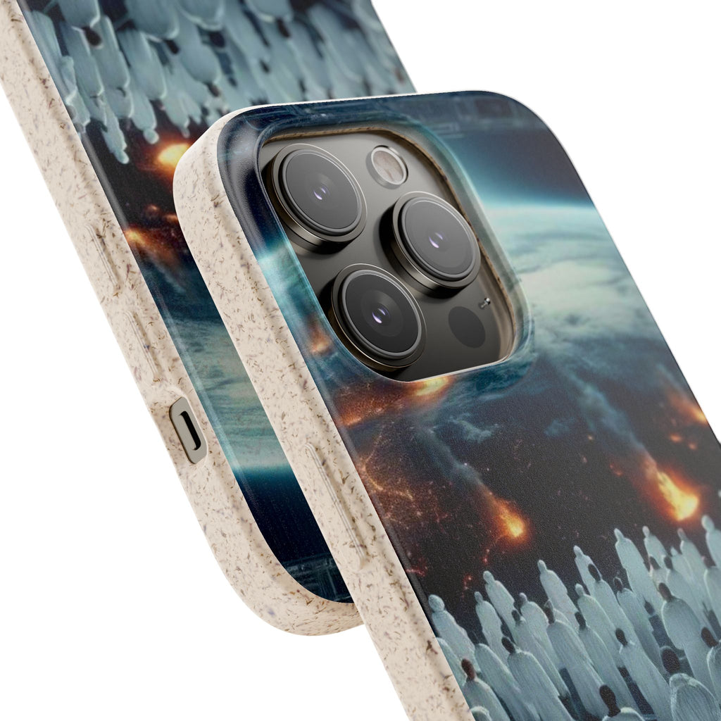 Galactic Gathering Biodegradable Phone Case - Eco-Friendly Cosmic Design