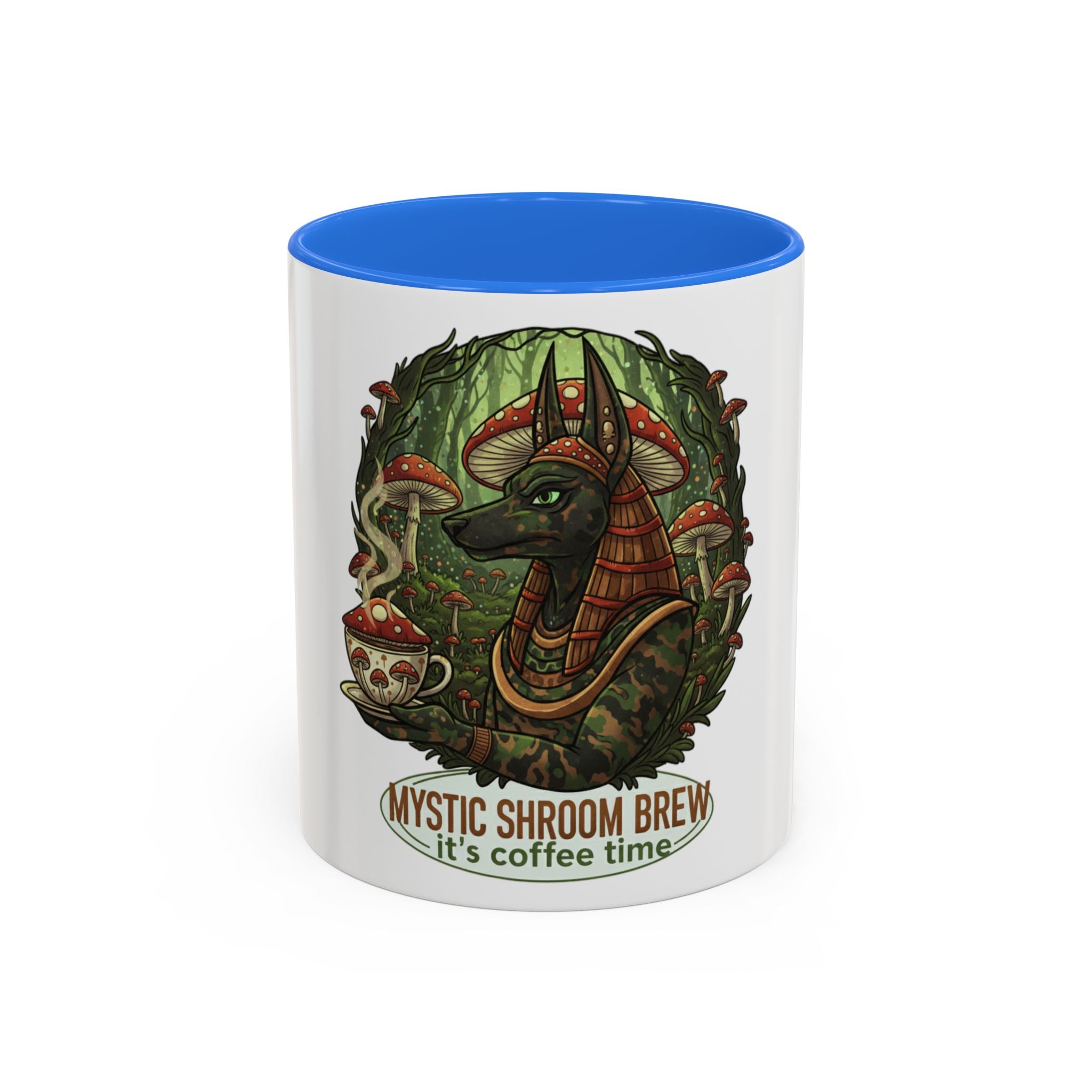 Mystic Shroom Brew Coffee Mug, Colorful Ceramic Cup for Coffee Lovers, Unique Gift for Birthdays, Housewarming, and Nature Enthusiasts