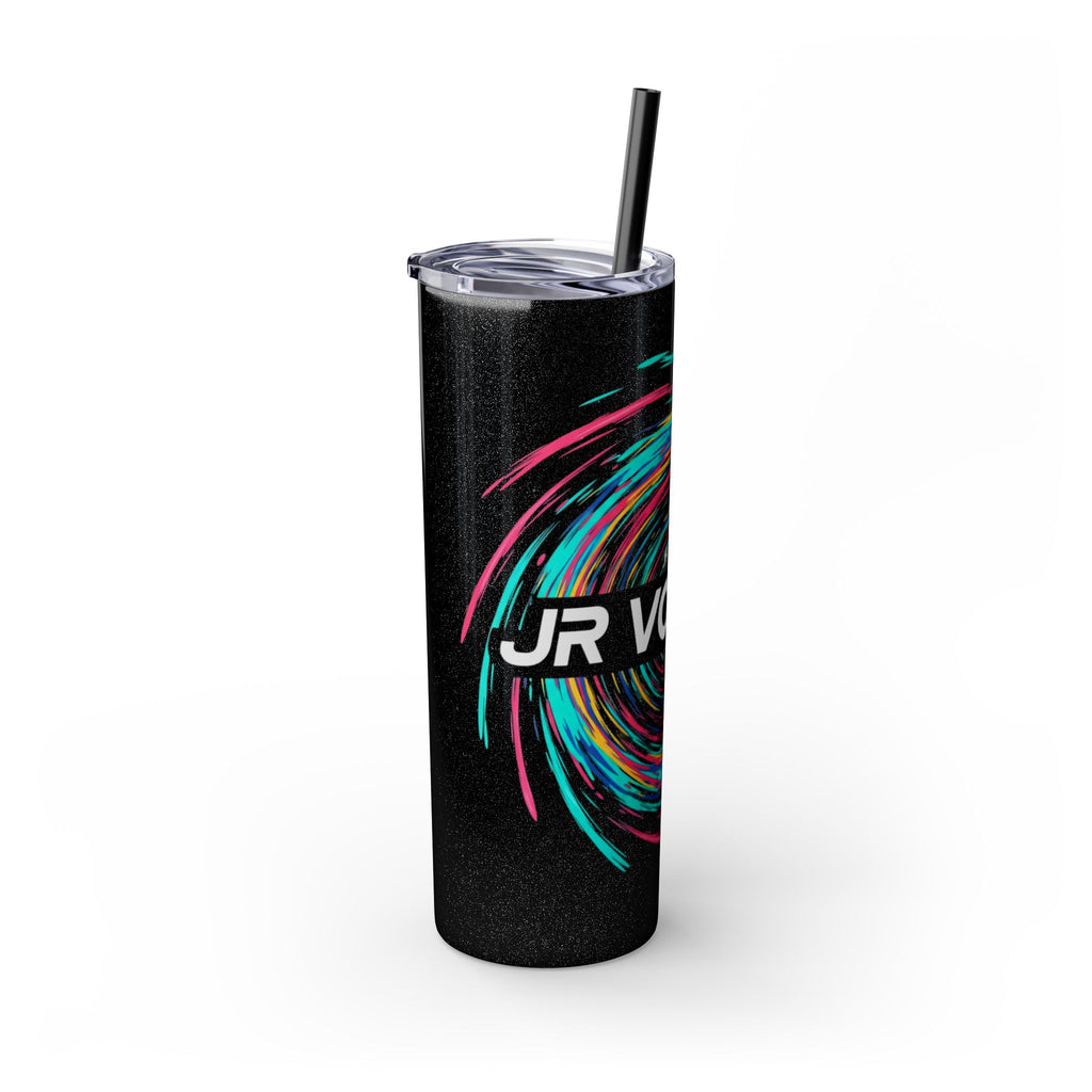 Colorful Swirl Skinny Tumbler with Straw, 20oz | Insulated Drinkware | Perfect for Gifts, Travel, Office, Beach, Summer Vibes