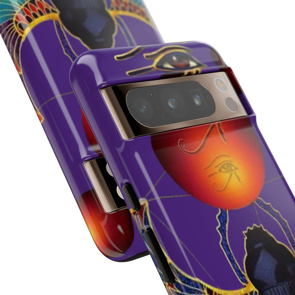 Colorful Phone Case with Egyptian-Inspired Design, Tough Cases for Gift, Phone Protection, Unique Accessories, Festival Style, Phone Cover