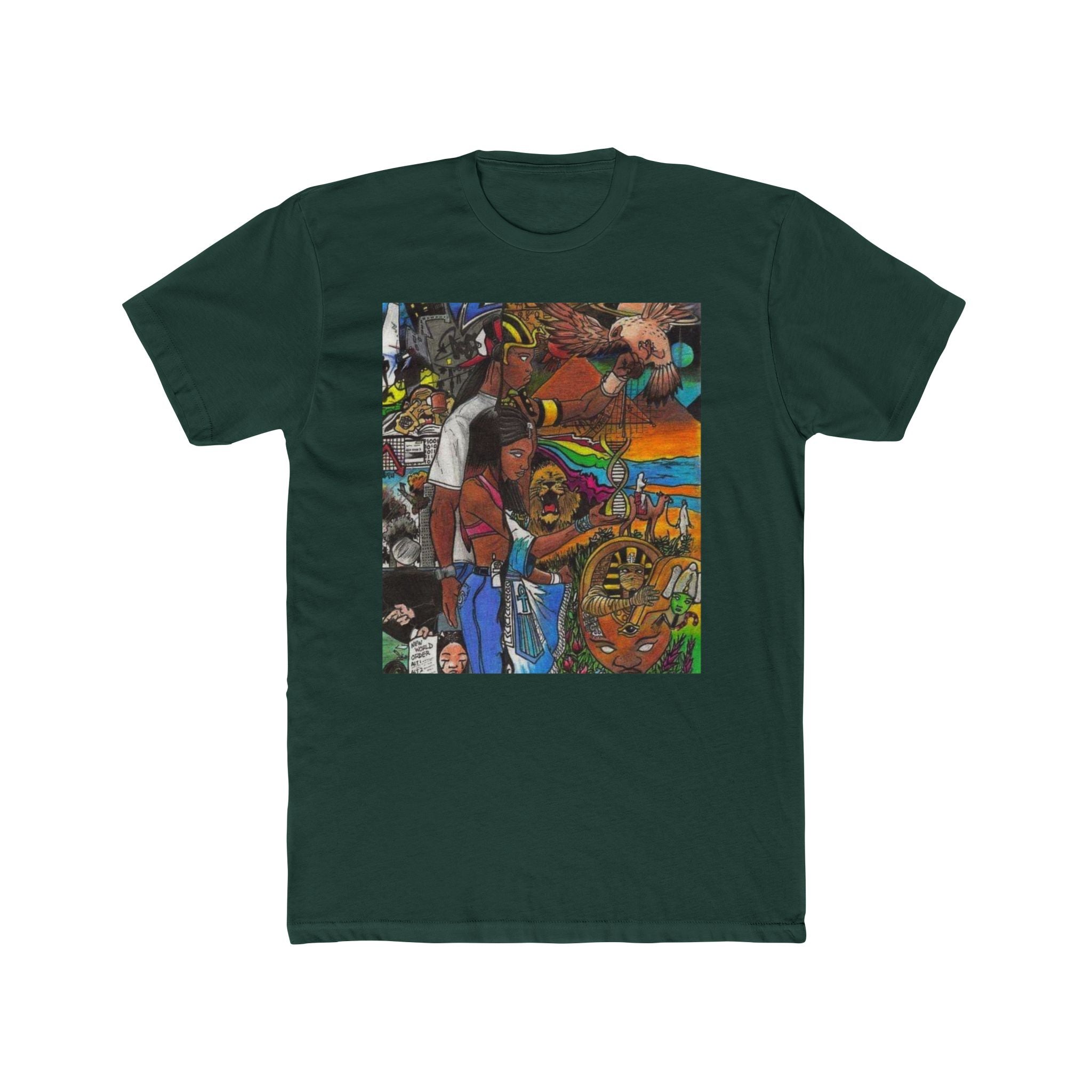 Colorful Artistic Unisex Crew Tee - Unique Graphic T-Shirt for Art Lovers, Casual Wear, Gift for Creatives, Everyday Style, Festival Apparel