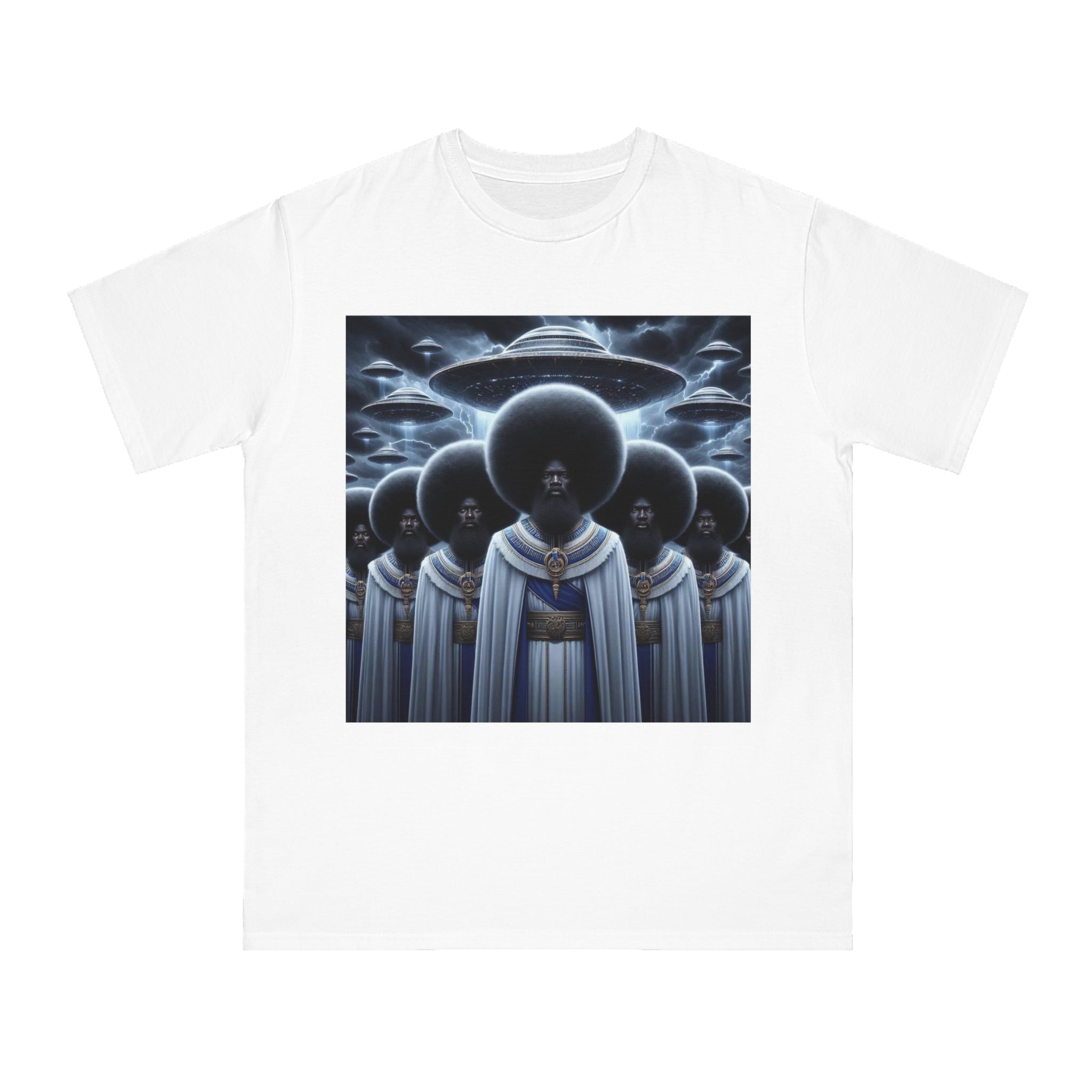 Organic Unisex Classic T-Shirt with Space-Inspired Design, Artistic Tee for Trendsetters, Unique Gift, Comfortable Wear, Cosmic Fashion