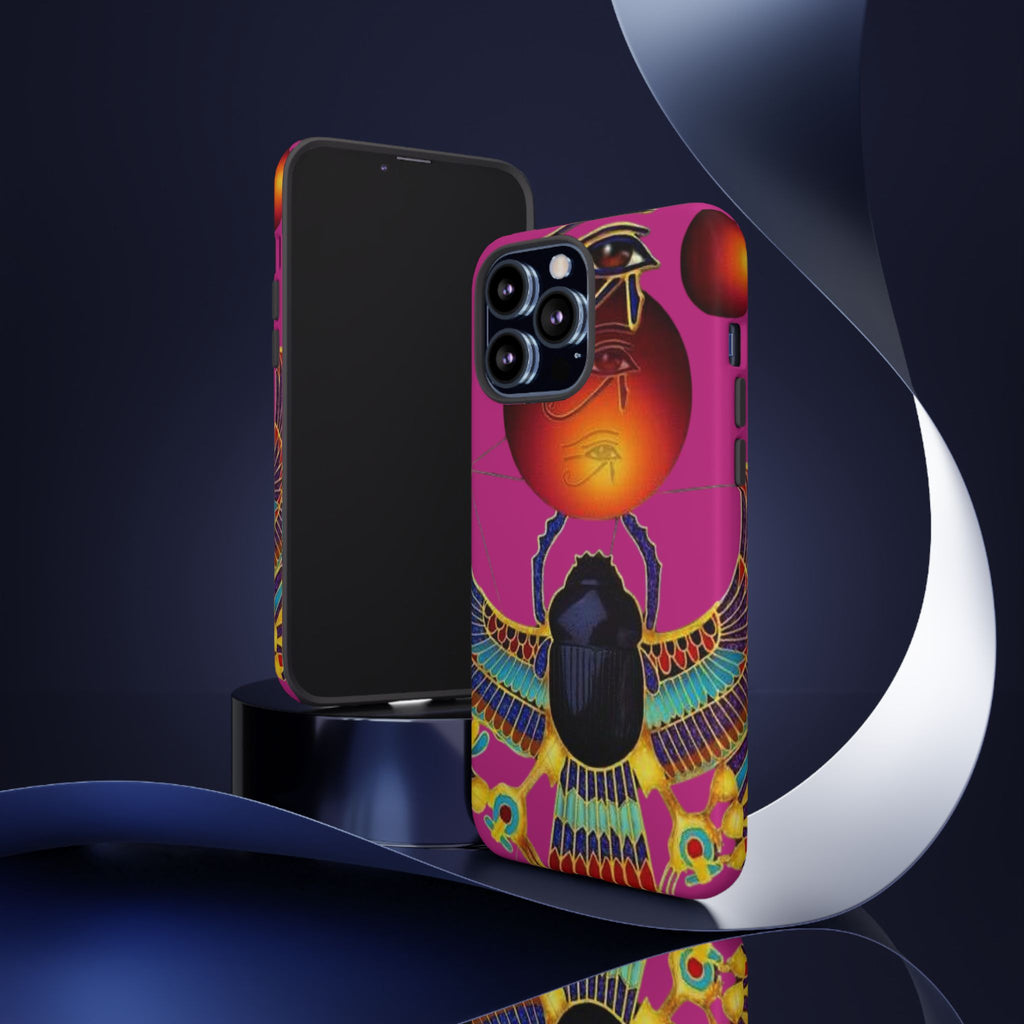 Vibrant Phone Case with Egyptian Inspired Design, Durable Phone Cover, Unique Gift for Her, Artful Accessory for Everyday Use
