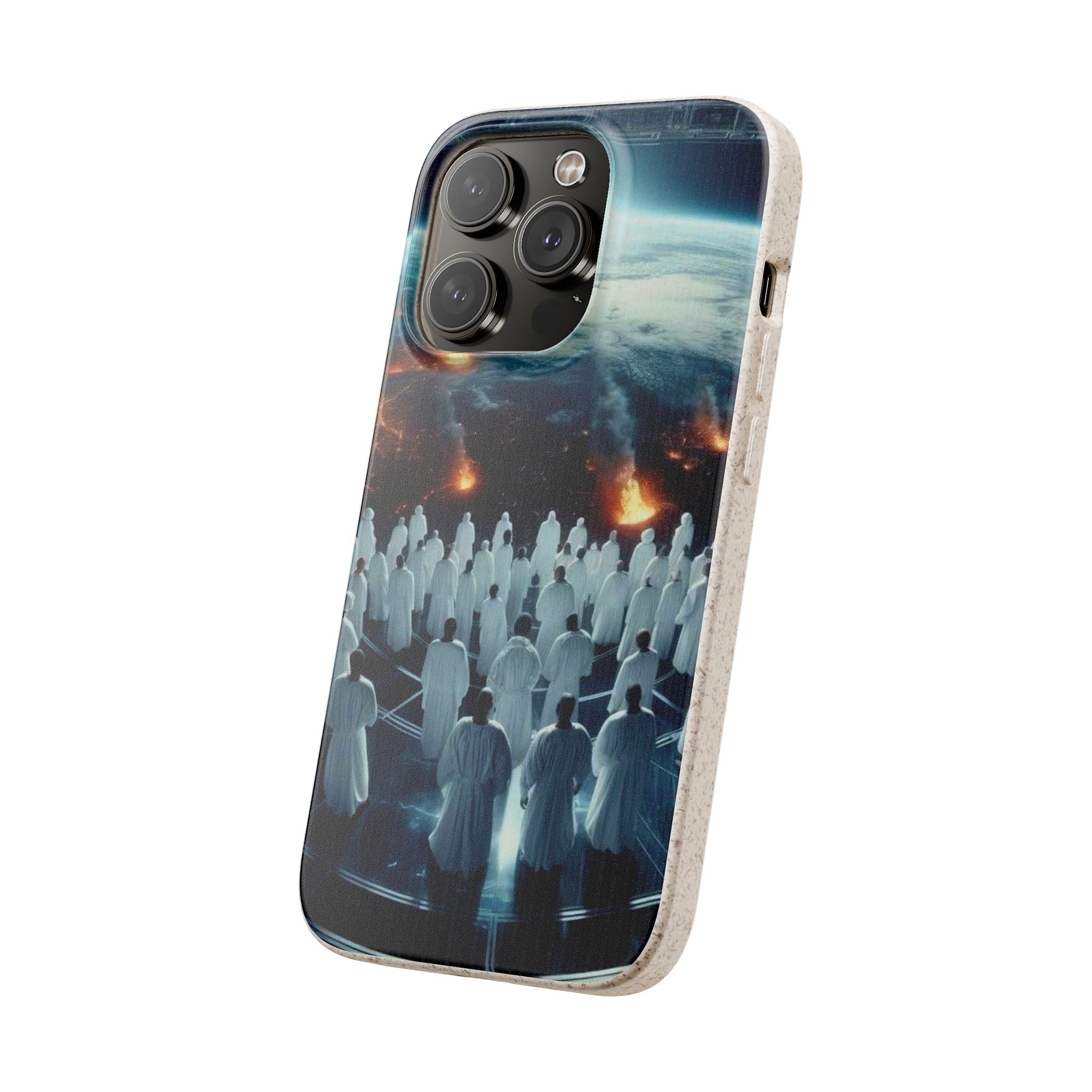 Galactic Gathering Biodegradable Phone Case - Eco-Friendly Cosmic Design