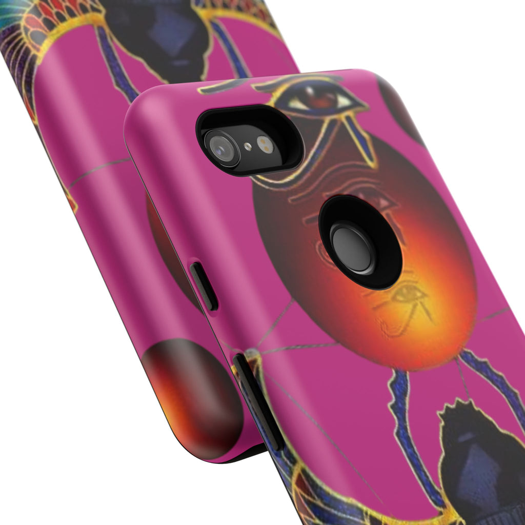Vibrant Phone Case with Egyptian Inspired Design, Durable Phone Cover, Unique Gift for Her, Artful Accessory for Everyday Use