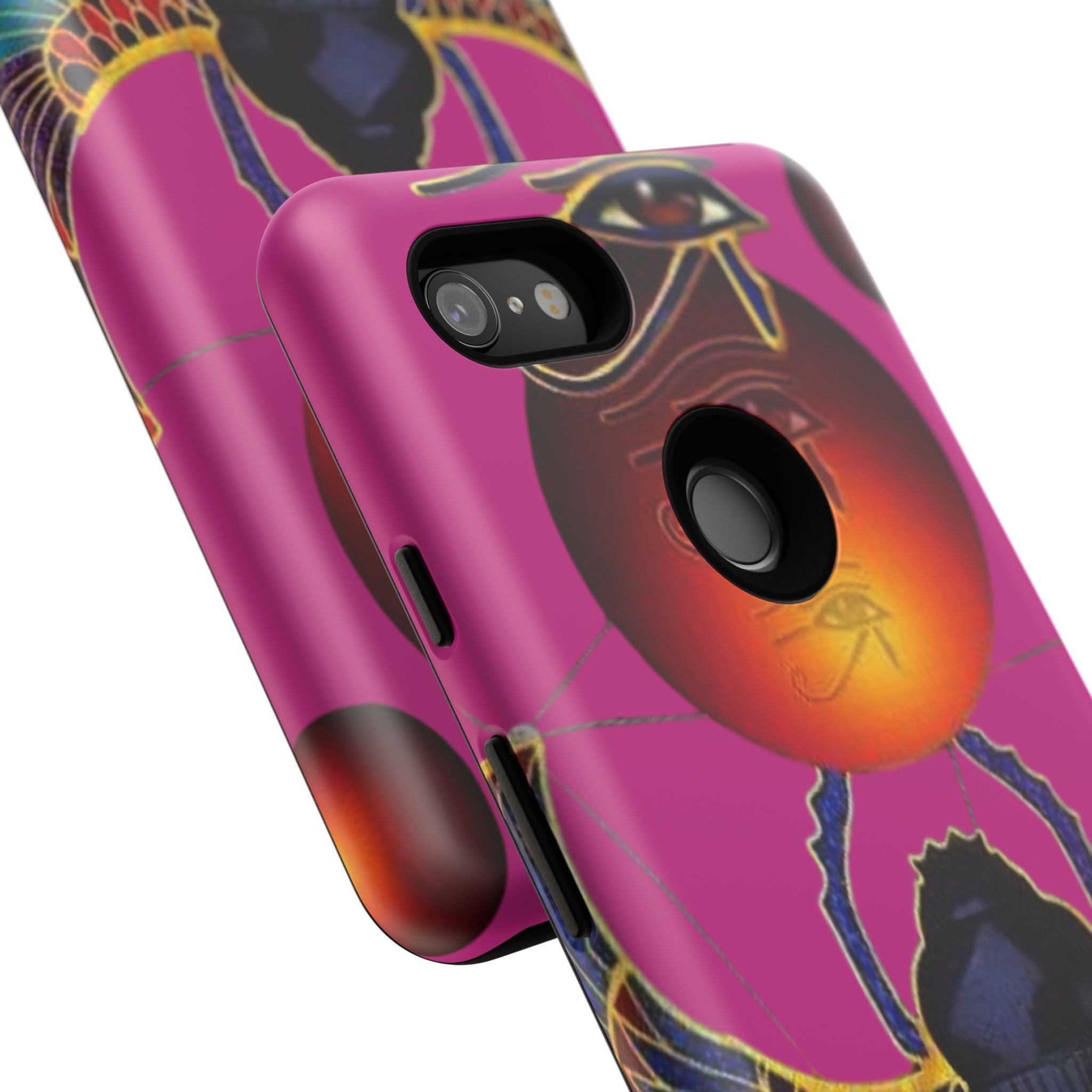 Vibrant Phone Case with Egyptian Inspired Design, Durable Phone Cover, Unique Gift for Her, Artful Accessory for Everyday Use