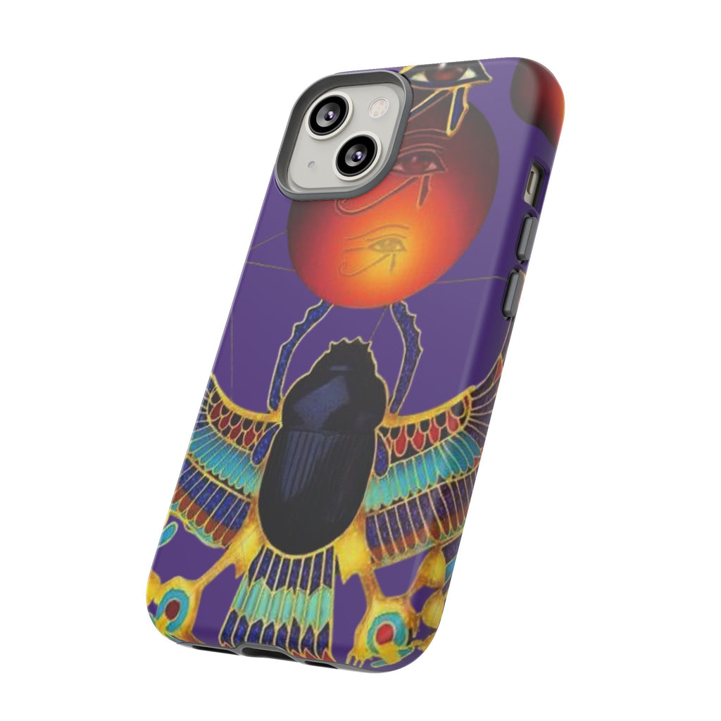 Colorful Phone Case with Egyptian-Inspired Design, Tough Cases for Gift, Phone Protection, Unique Accessories, Festival Style, Phone Cover