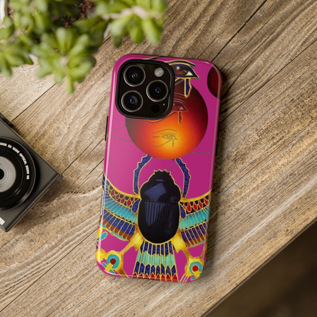 Vibrant Phone Case with Egyptian Inspired Design, Durable Phone Cover, Unique Gift for Her, Artful Accessory for Everyday Use